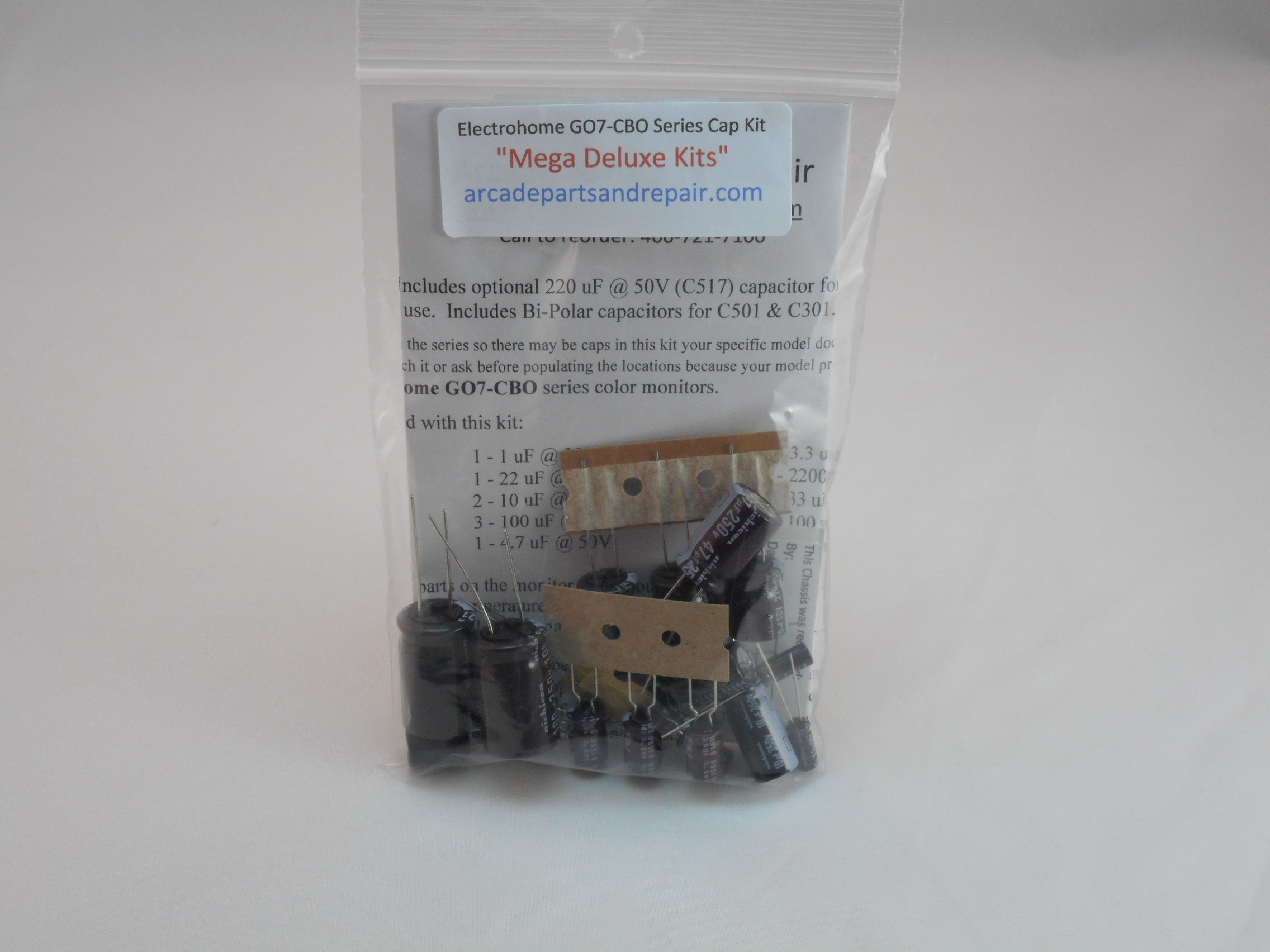 Electrohome G07-CBO Monitor Cap Kit 105C Nichicon