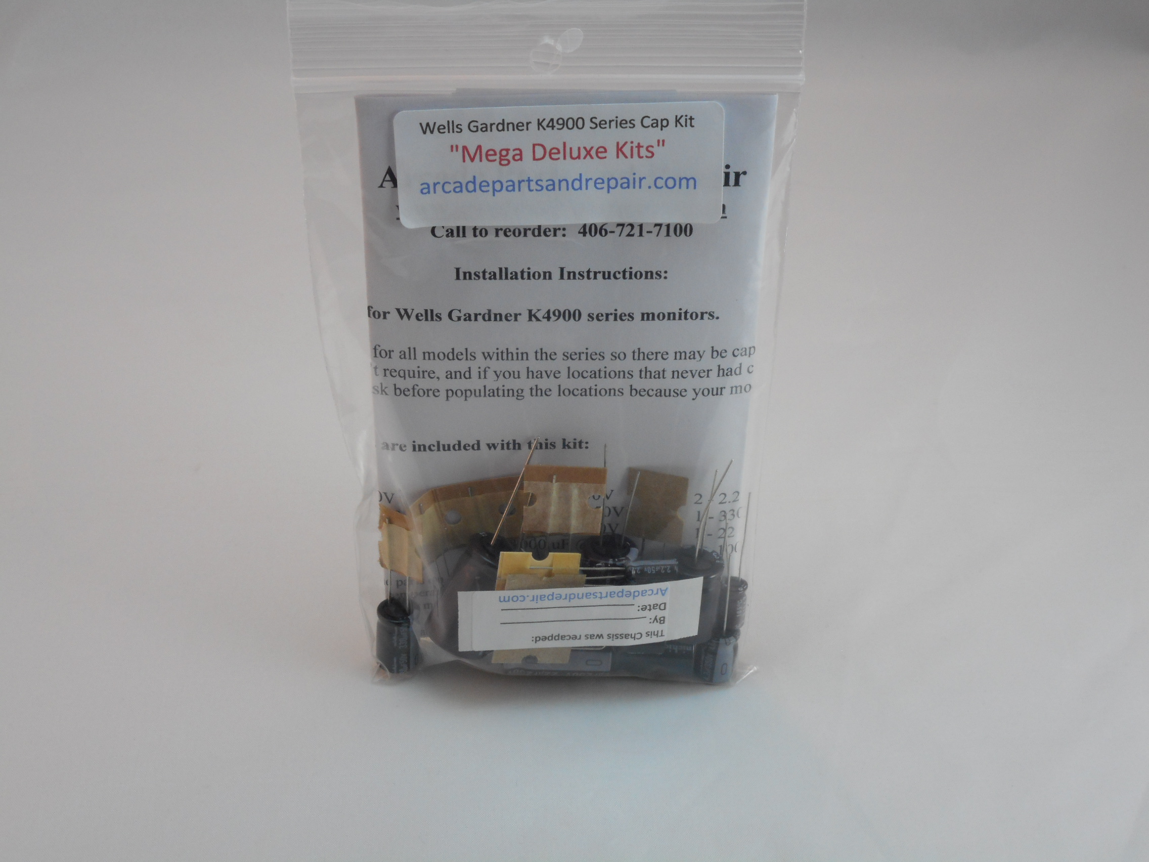 Wells Gardner K4900 Series Cap Kit 105C Nichicon