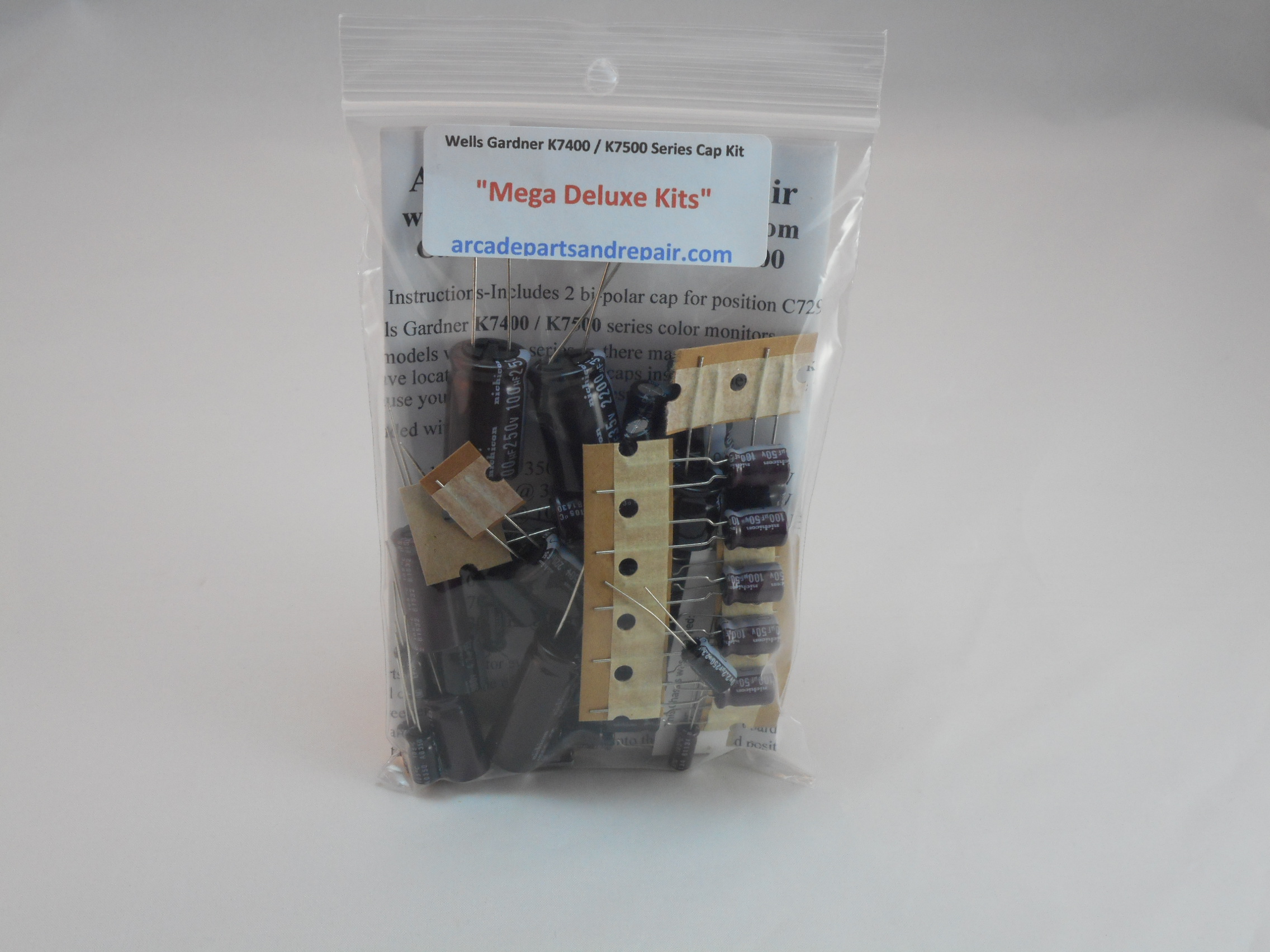 Wells Gardner K7400 / K7500 Series Monitor Cap Kit 105C Nichicon