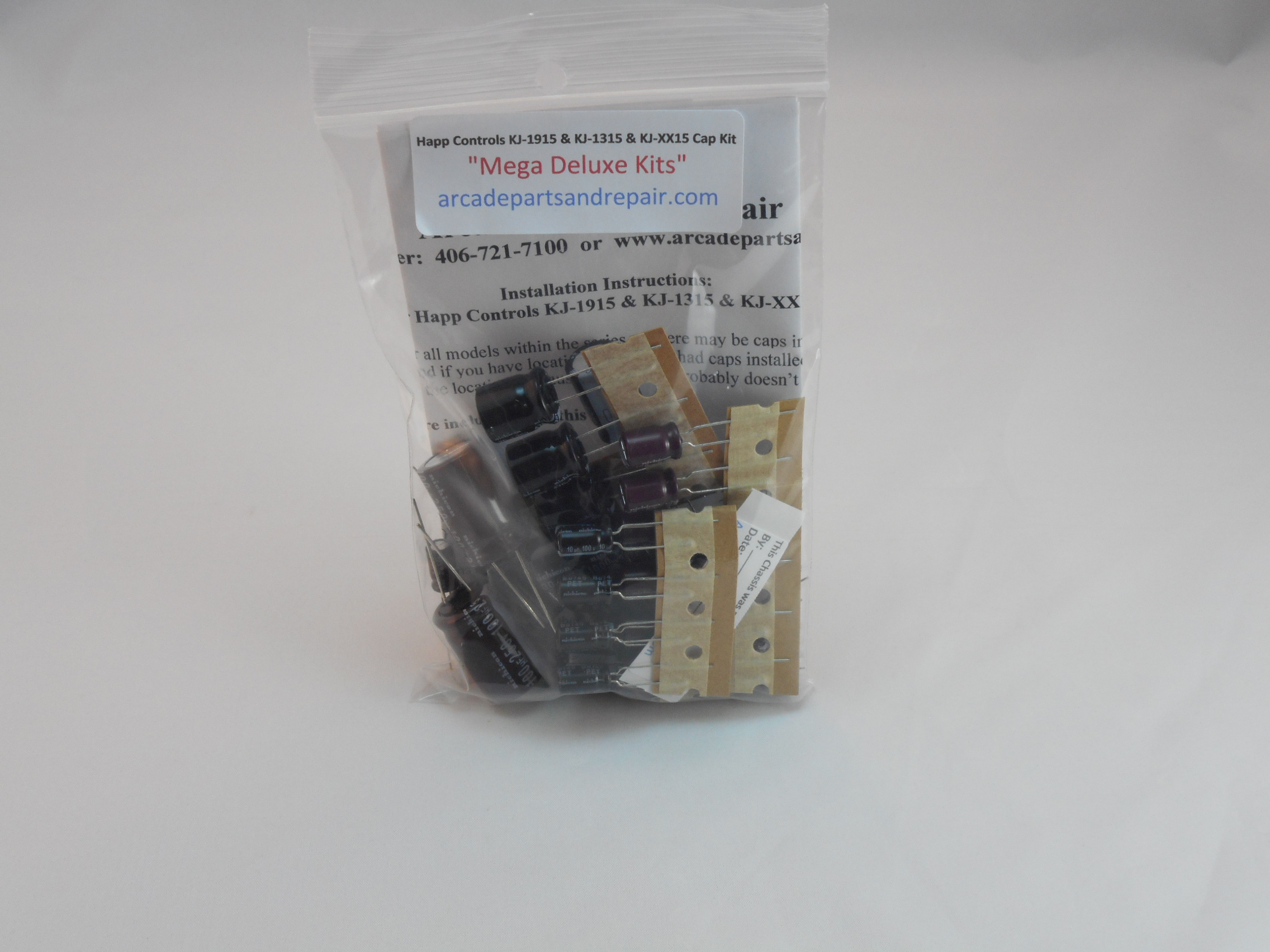 Happ Controls KJ-1915 / KJ-1315 / KJ-XX15 Monitor Cap Kit 105C Nichicon