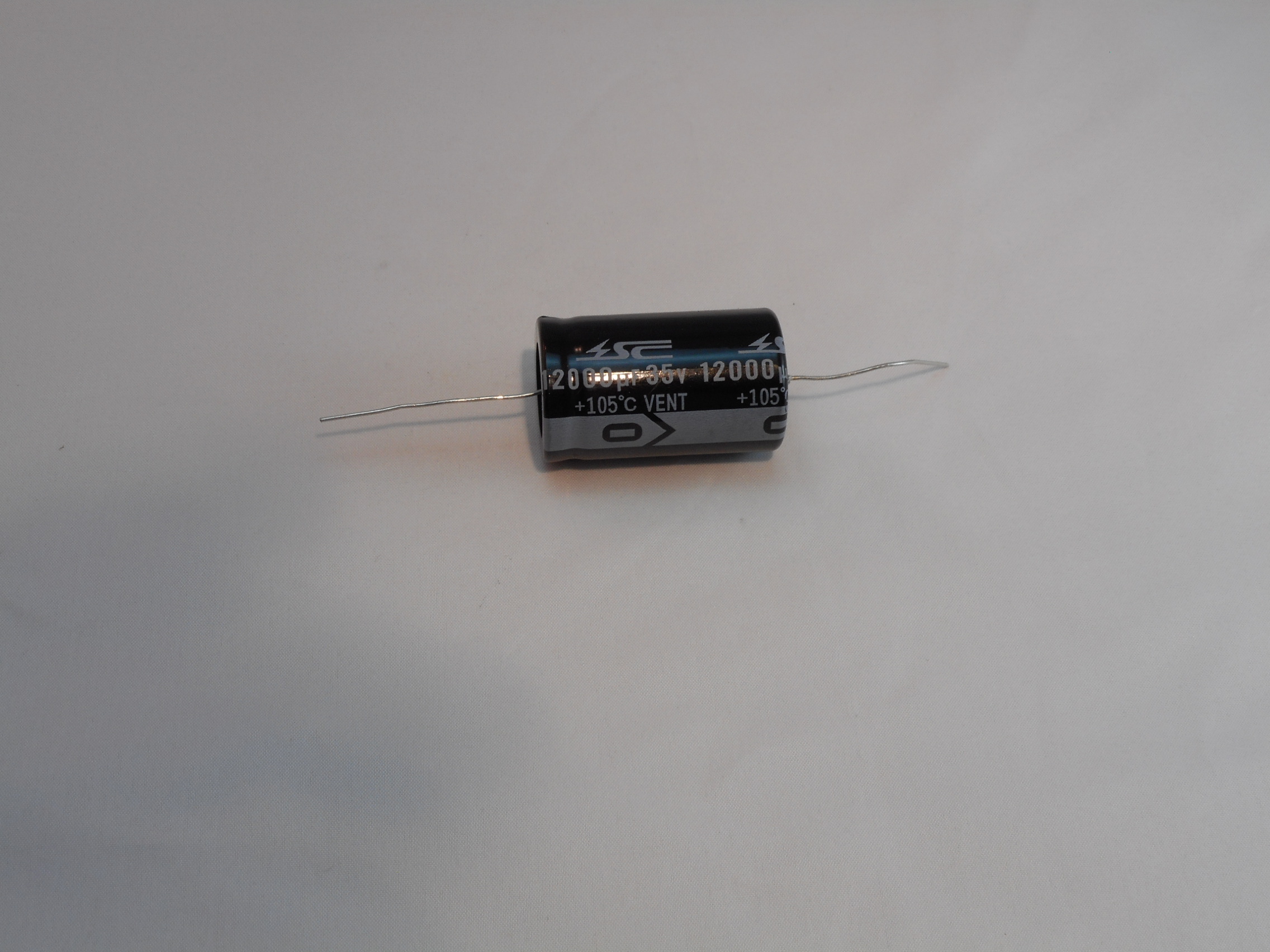 12,000uF 35V Axial Capacitor 105C