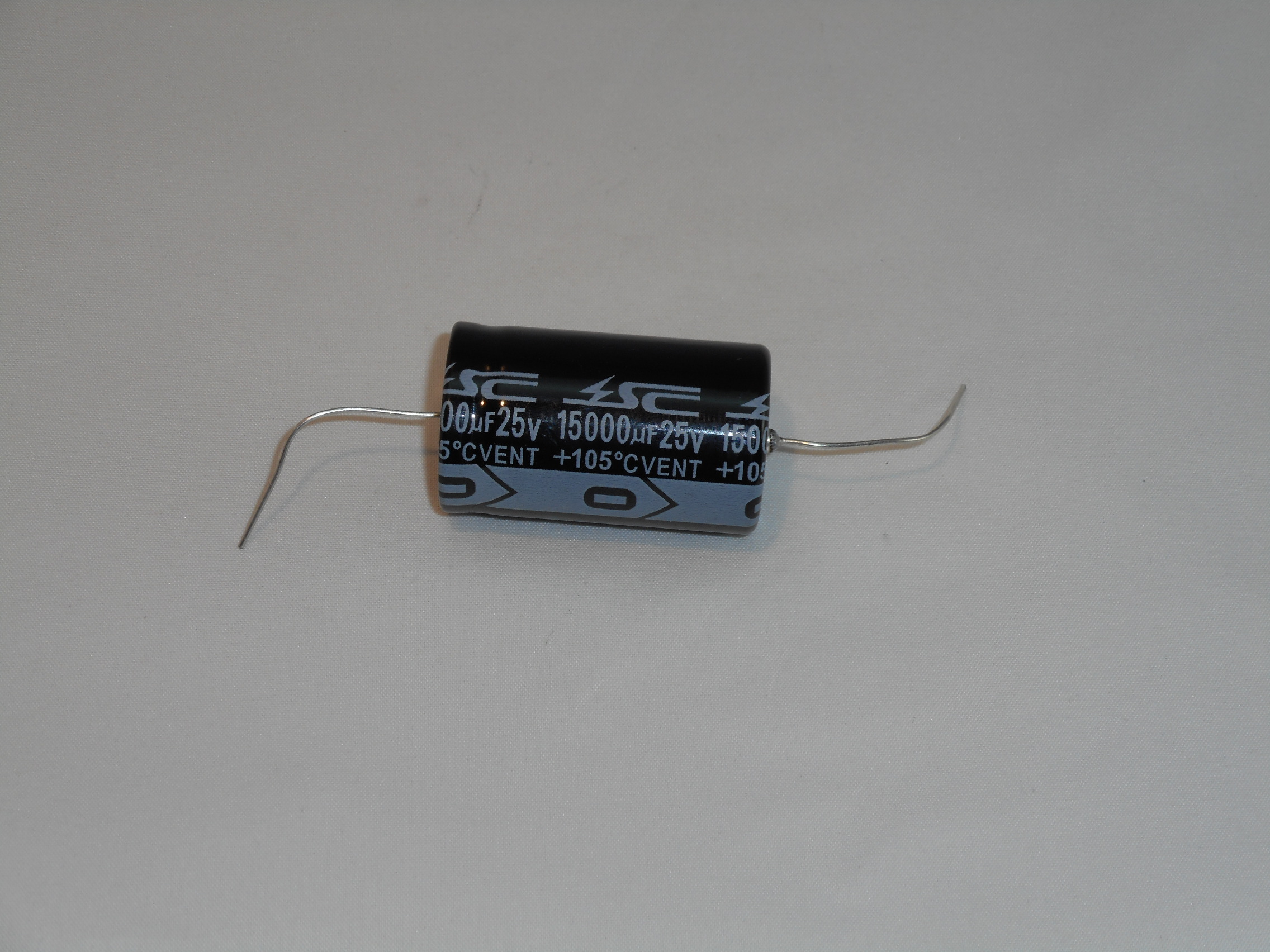 15,000uF 25V Axial Capacitor 105C