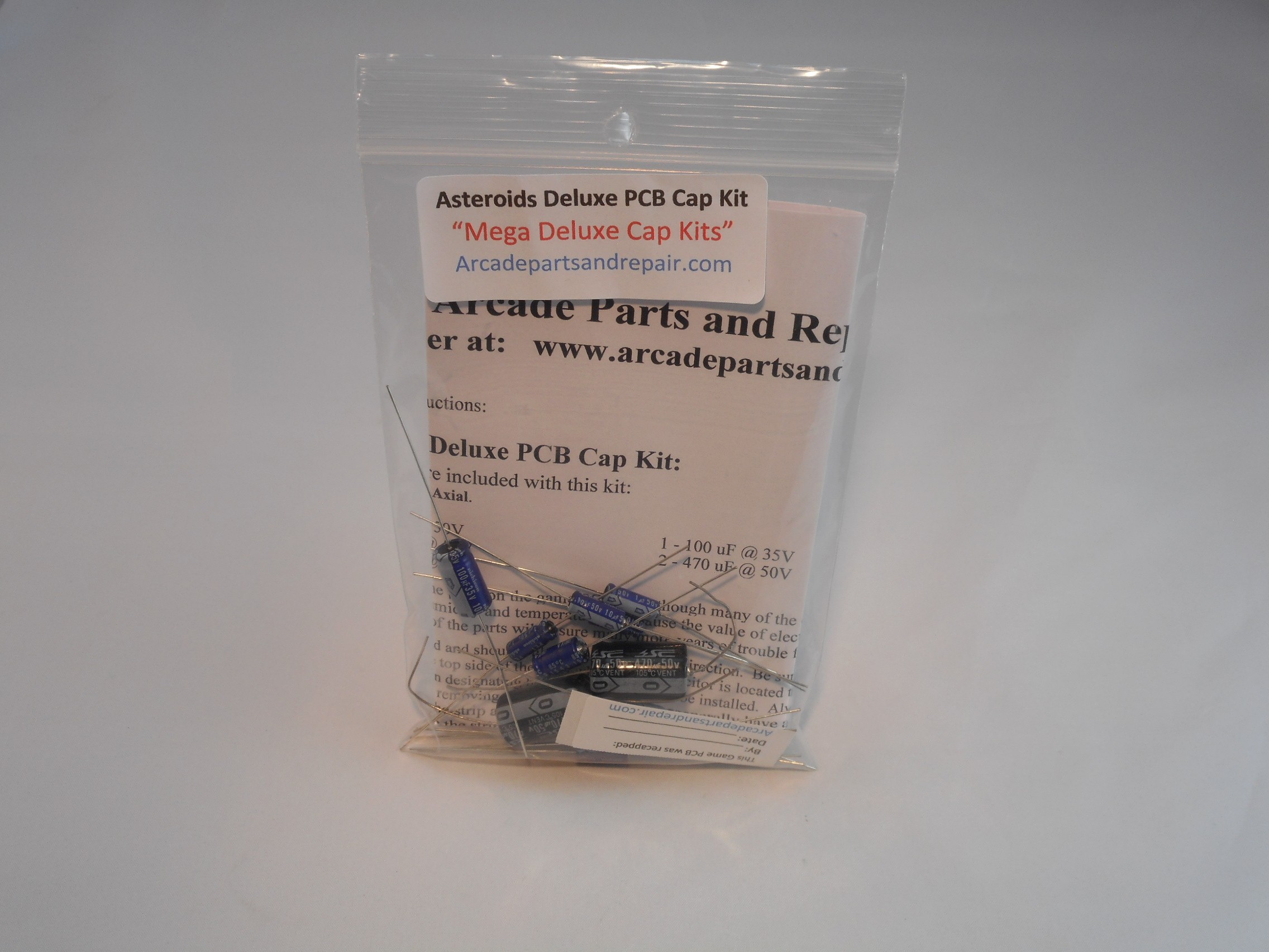 Atari Asteroids Deluxe PCB Complete Cap Kit Nichicon