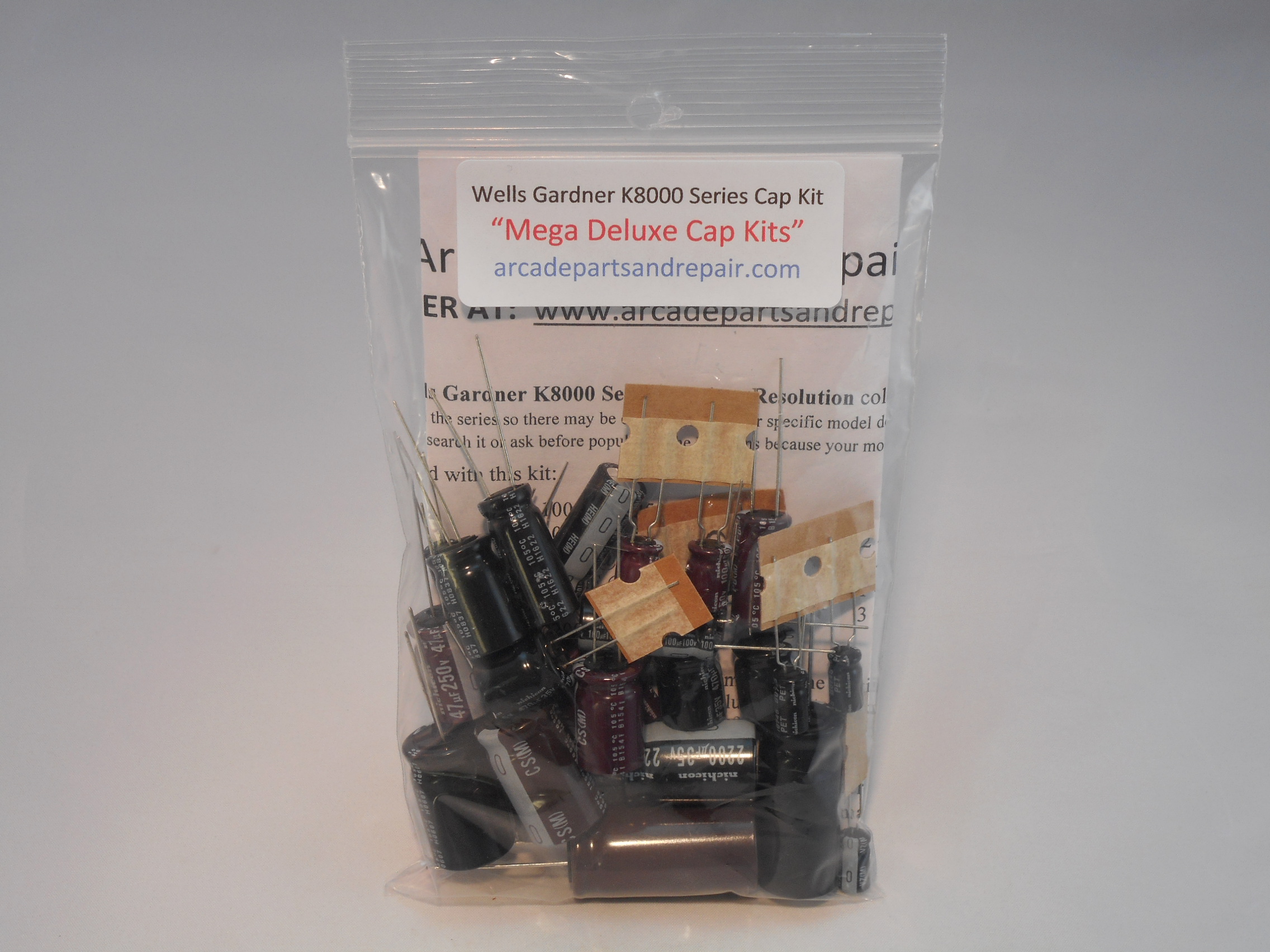 Wells Gardner K8000 Series Monitor Cap Kit 105C Nichicon