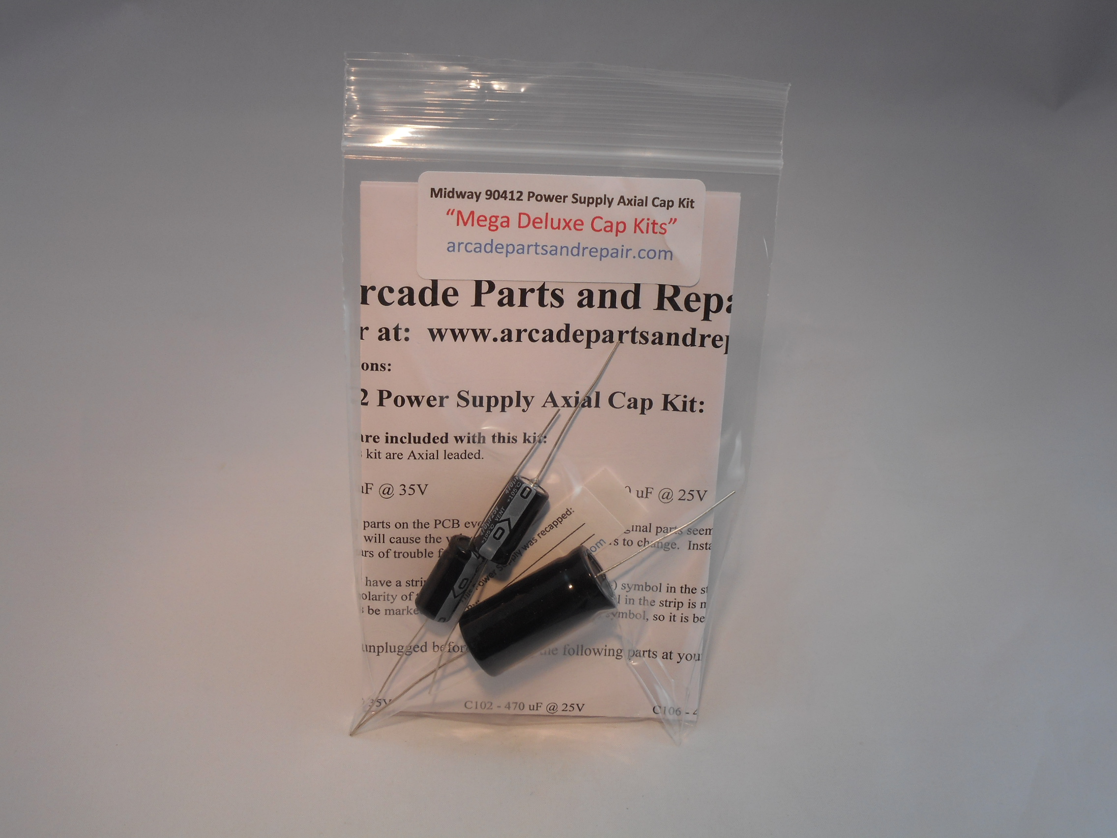 Midway 90412 Power Supply 105C Axial Cap Kit