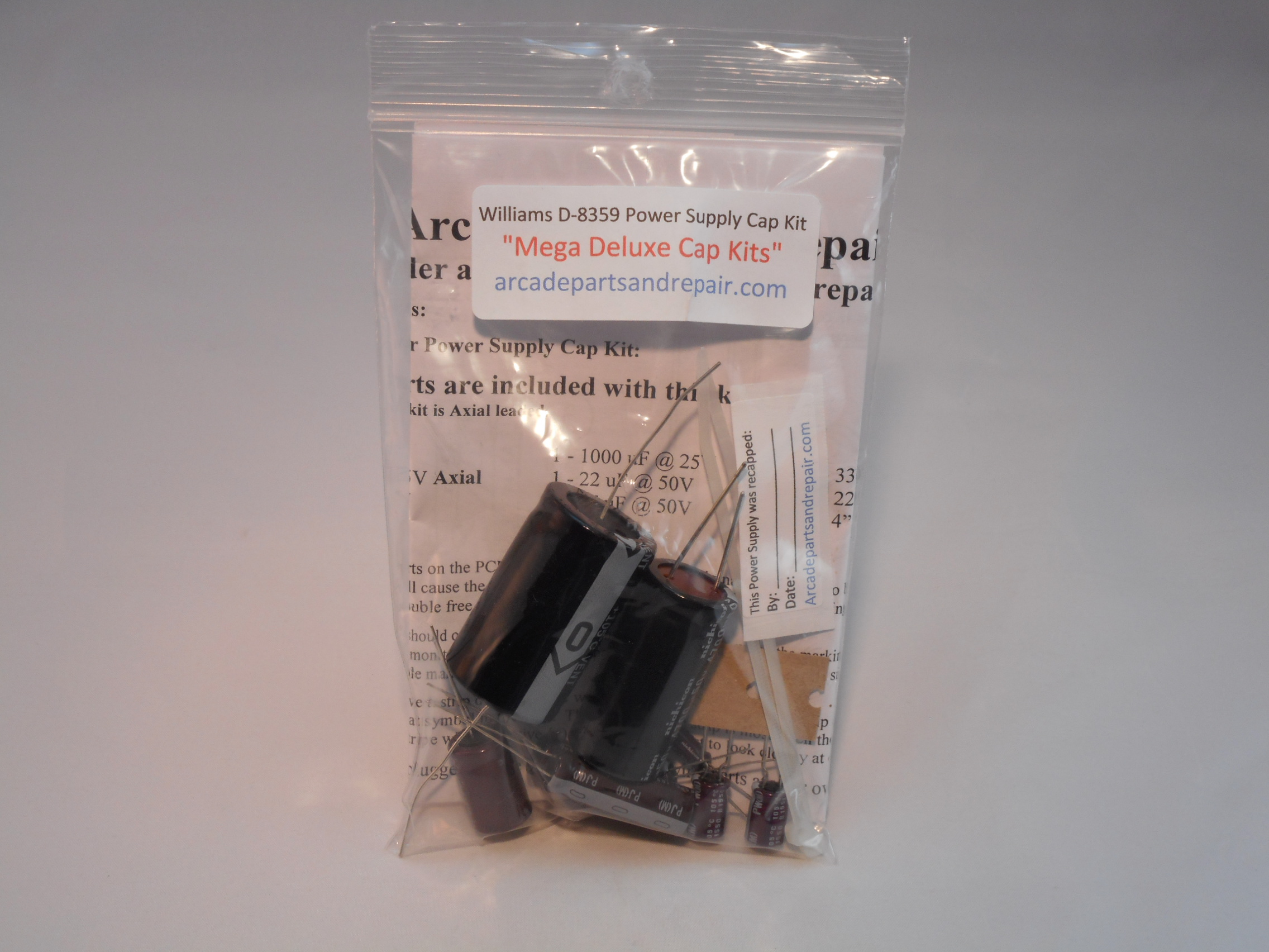 Williams D-8359 5773-09474-01 Power Supply 105C Cap Kit