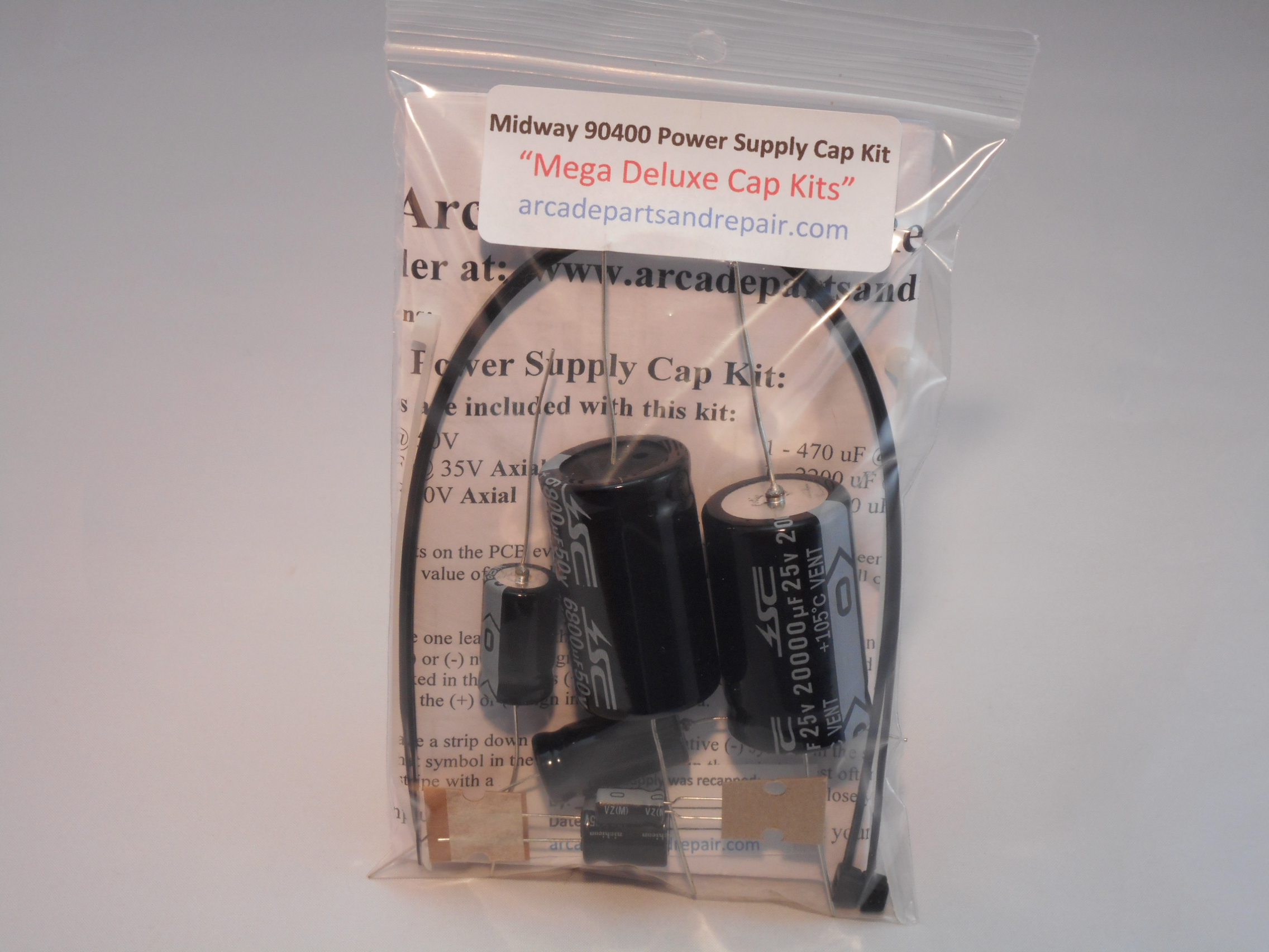 Midway A082-90400 Power Supply 105C Cap Kit