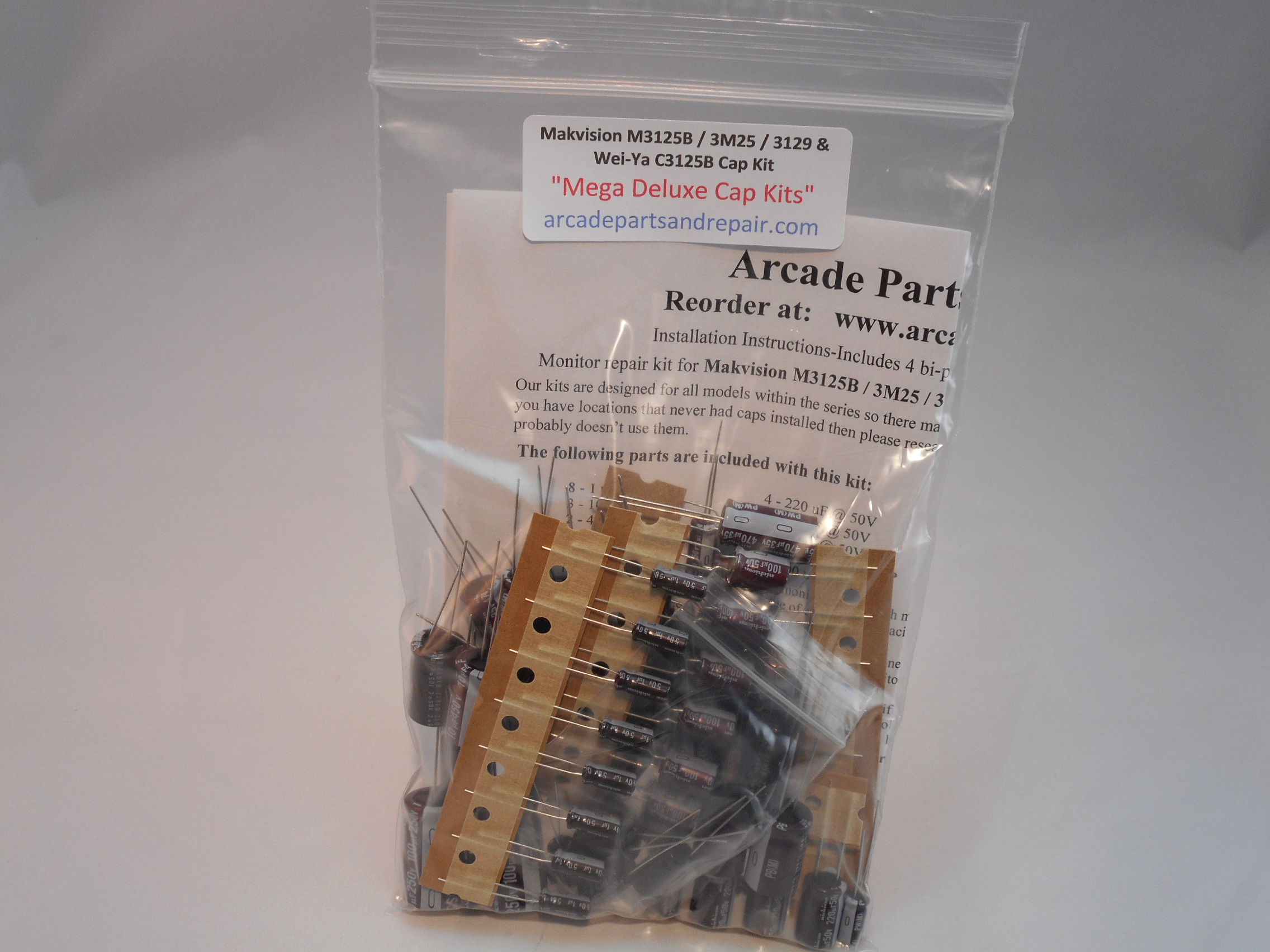 Makvision M3125B / 3M25 / Wei-Ya C3125B Monitor Cap Kit 105C Nichicon