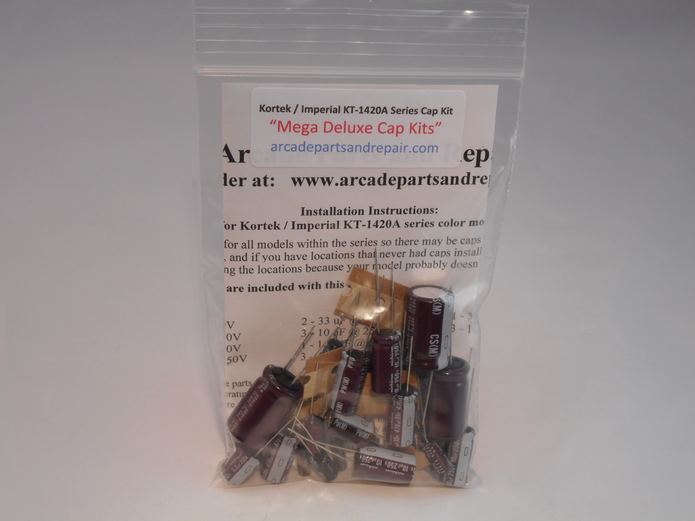 Kortek / Imperial KT-1420A Monitor Cap Kit 105C Nichicon