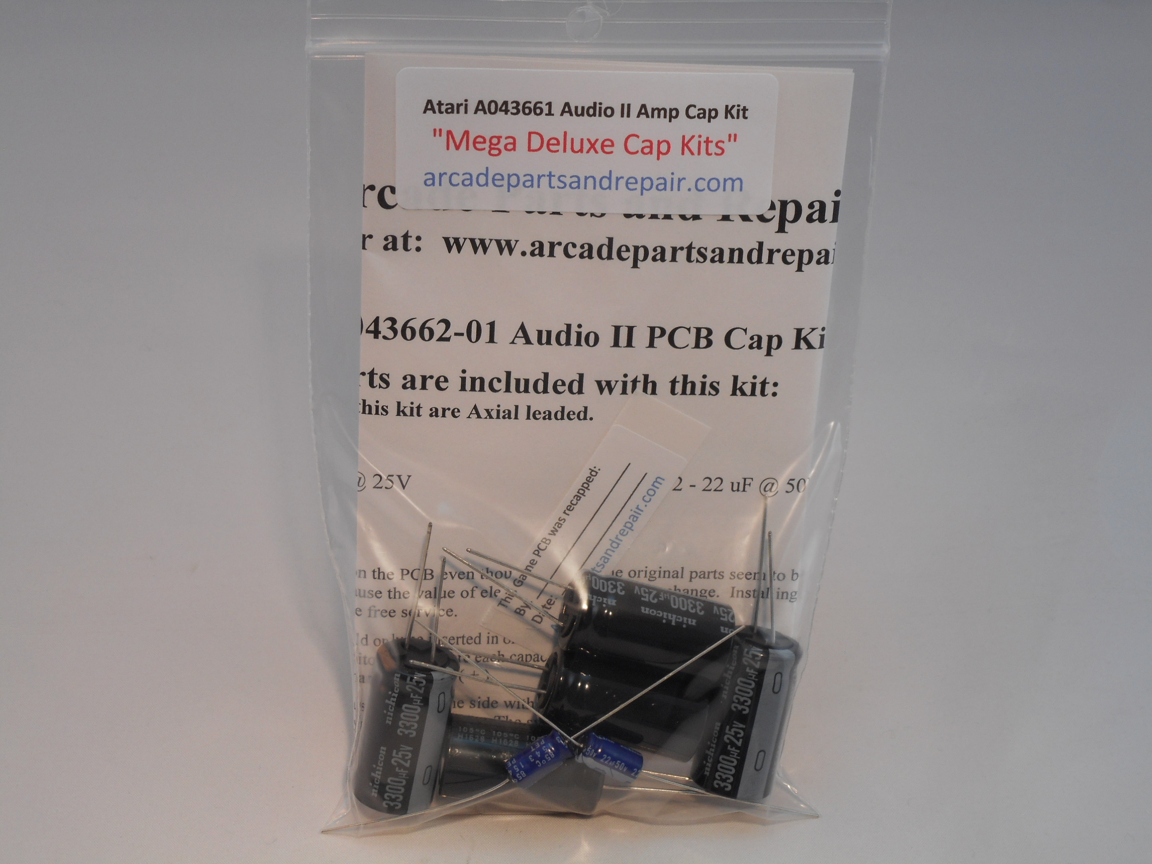 Atari Audio II Amp A043661 / O43662-01 PCB 105C Cap Kit