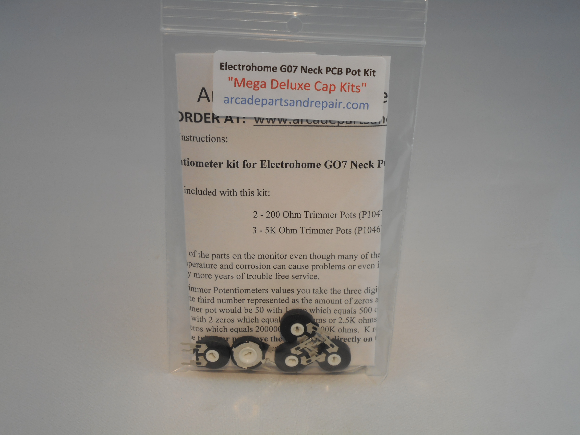 Electrohome G07 Neck PCB Trimmer Pot Kit