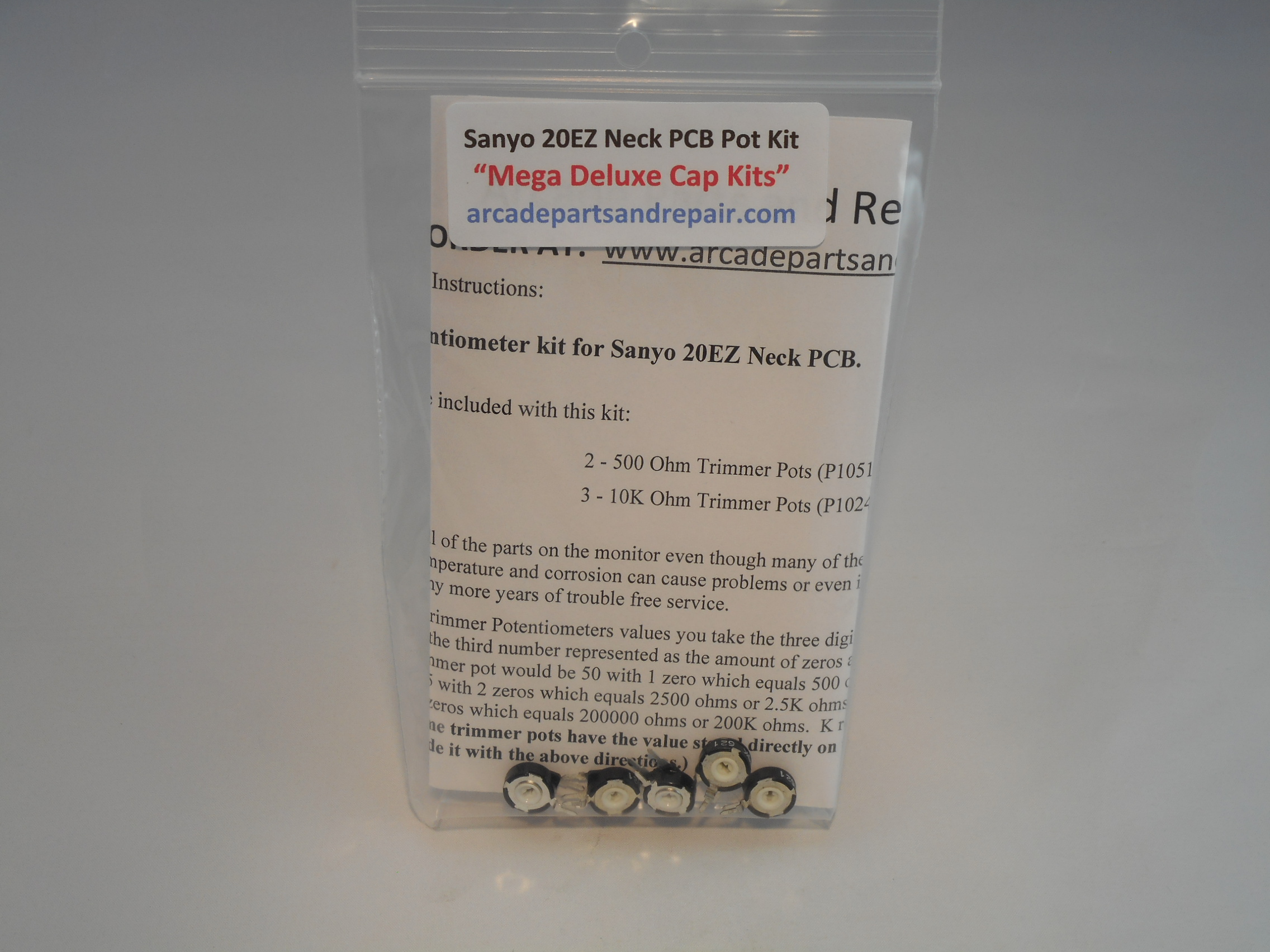 Sanyo 20EZ Neck PCB Trimmer Pot Kit