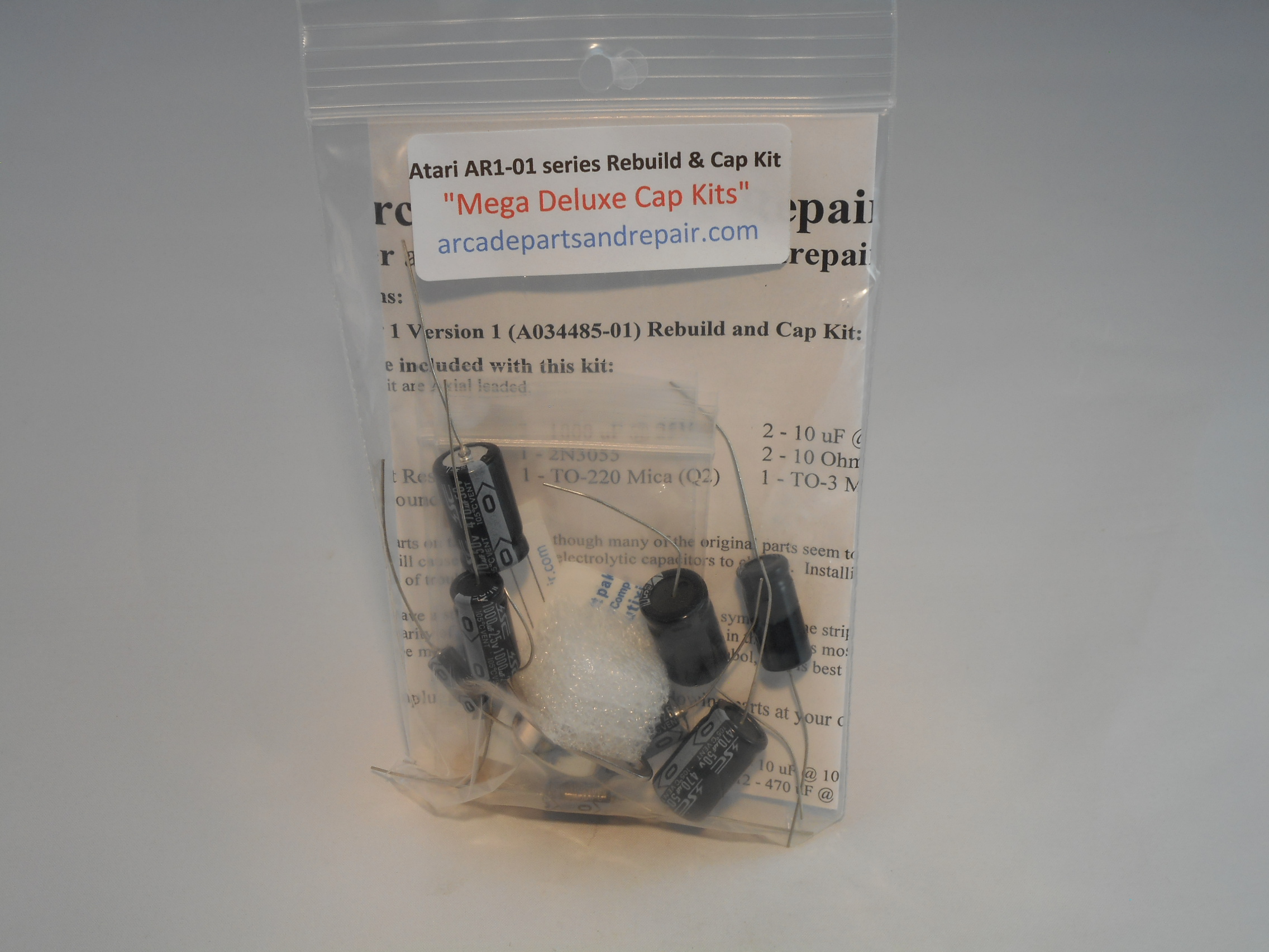 Atari Audio Regulator 1 A034485-01 Rebuild & 105c Axial Cap Kit