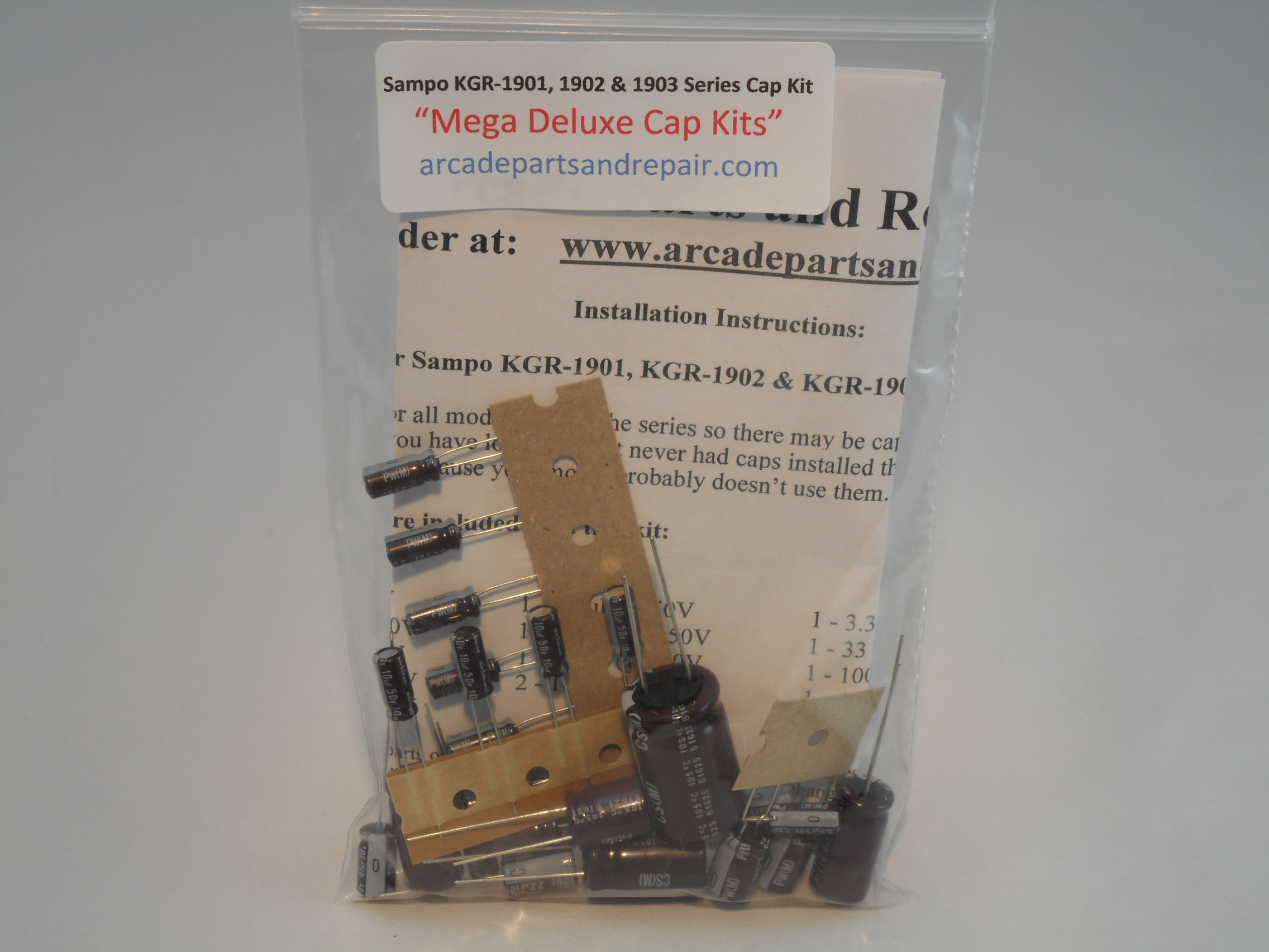 Sampo KGR-1901, KGR-1902 & KGR-1903 Series Monitor Cap Kit 105C Nichicon