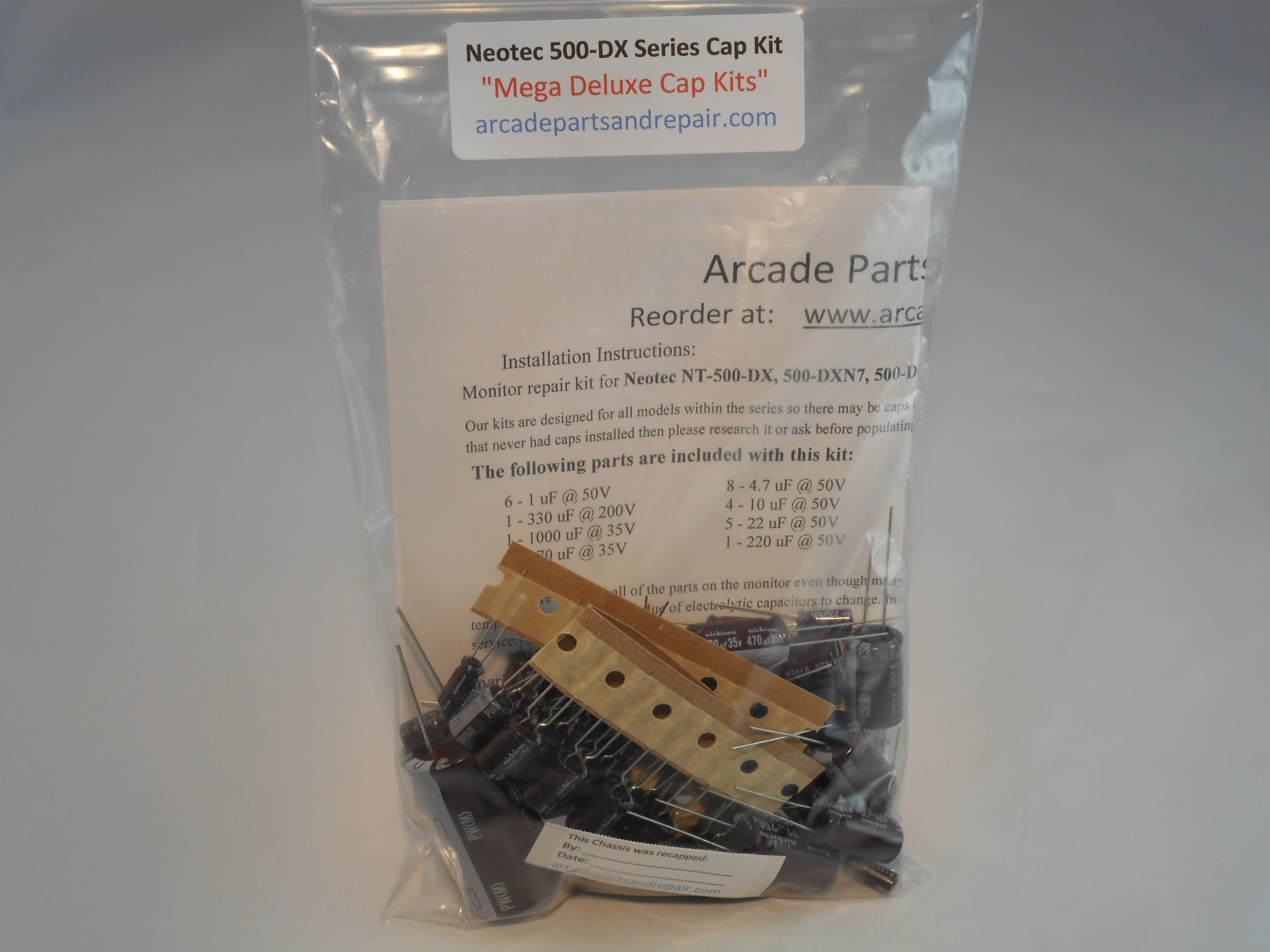 Neotec NT-500DX Series Monitor Cap Kit 105C Nichicon