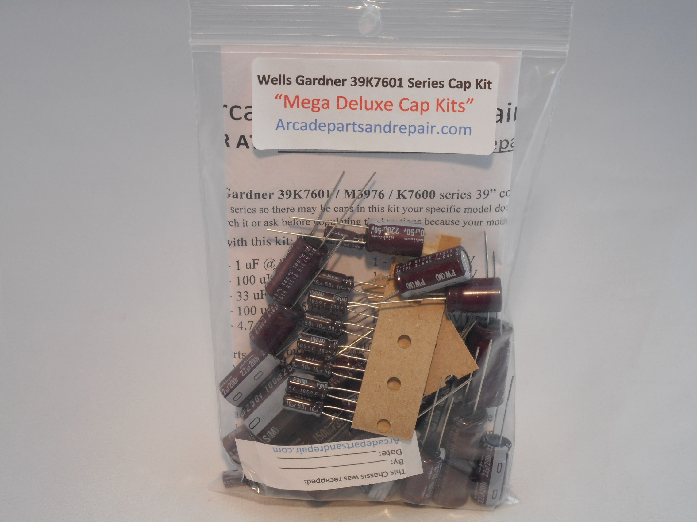 Wells Gardner 39K7601 / M3976 / K7600 39" Monitor Cap Kit 105C Nichicon