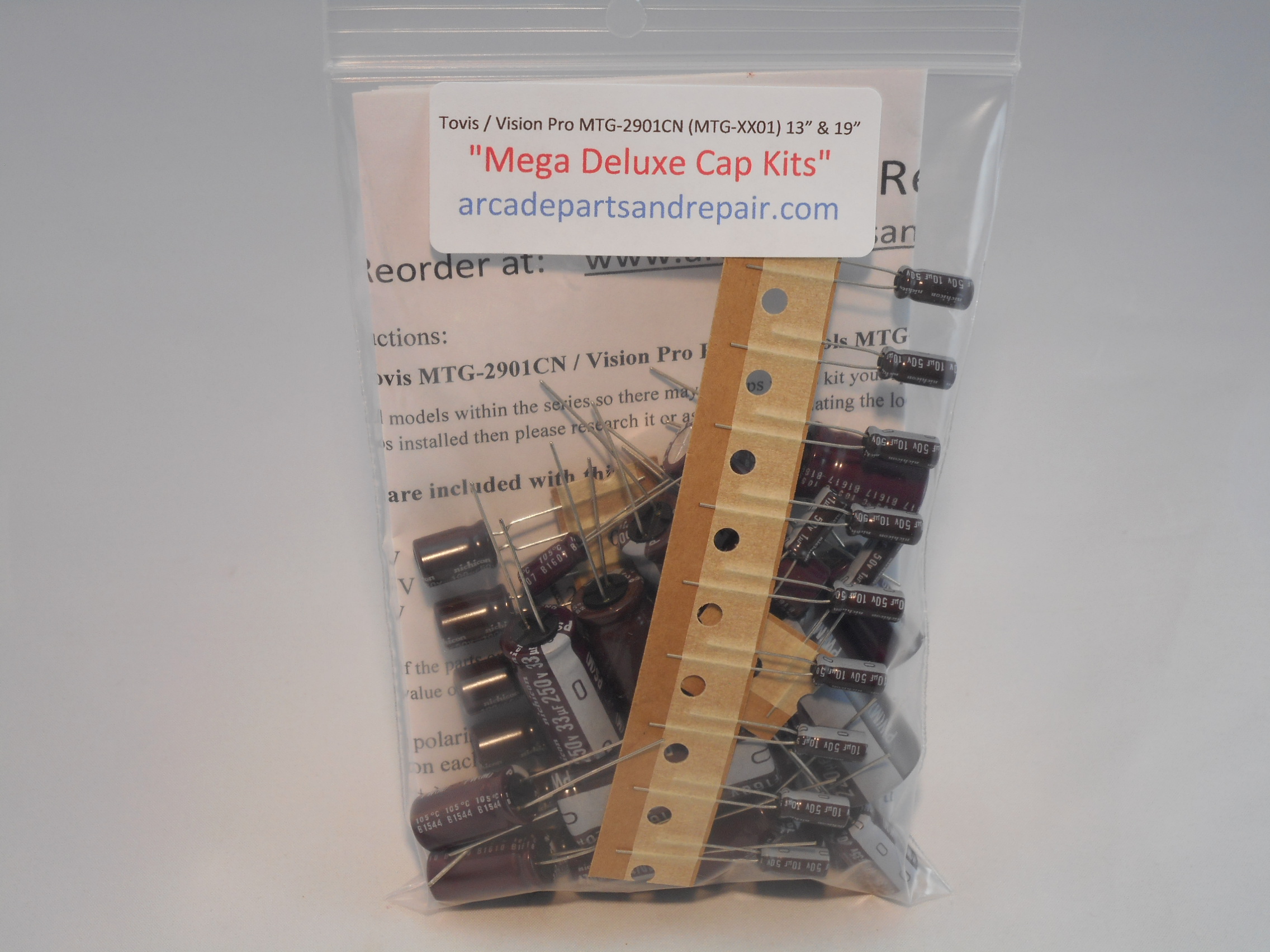 Tovis / Vision Pro MTG-2901CN Monitor Cap Kit 105C Nichicon