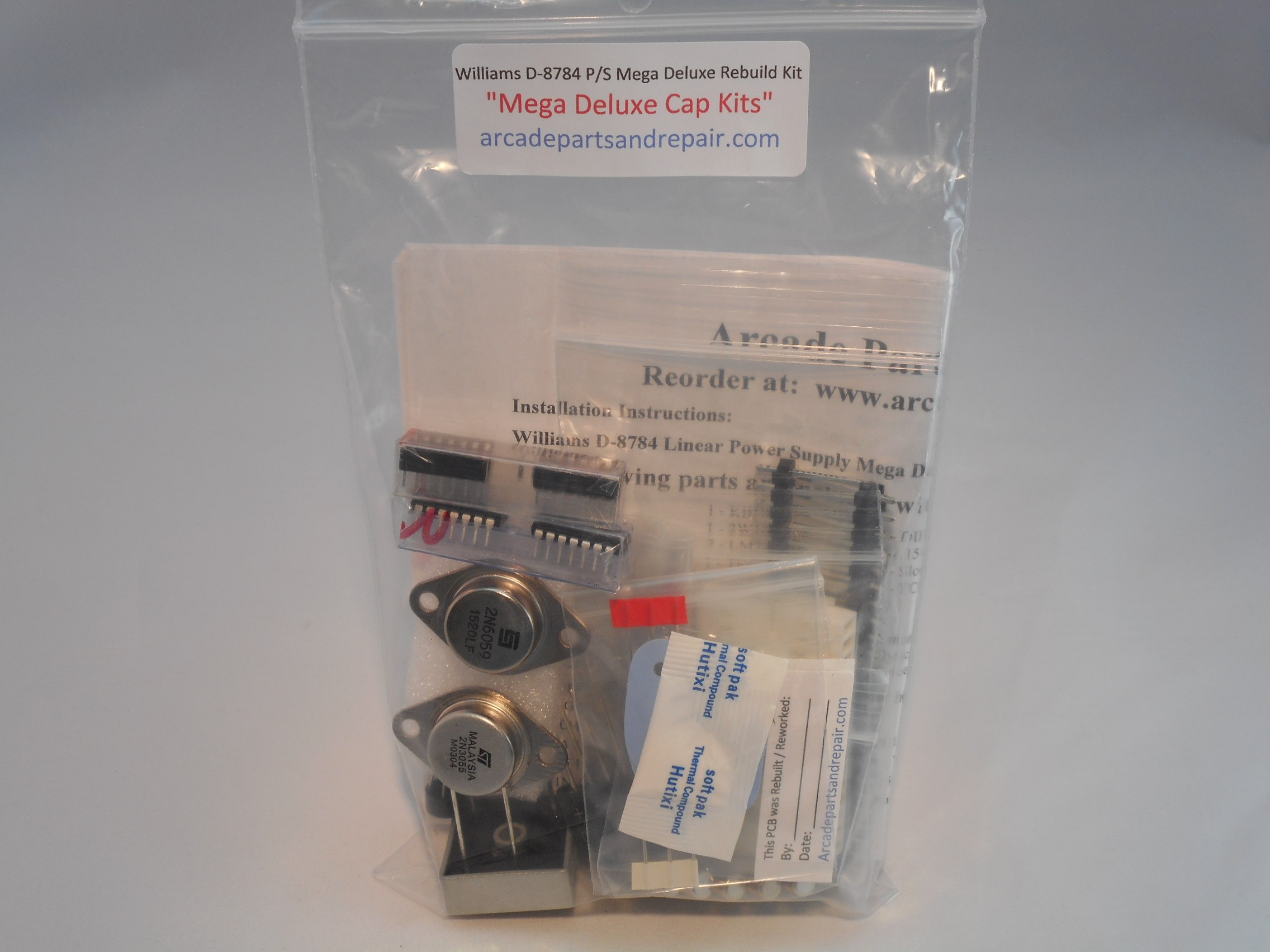 Williams D-8784 Mega Deluxe Power Supply Rebuild Kit