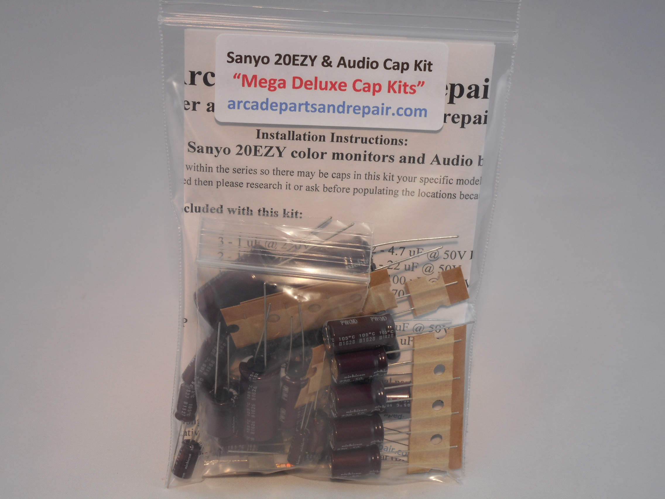 Sanyo 20EZY & Audio Board Cap Kit 105C Nichicon