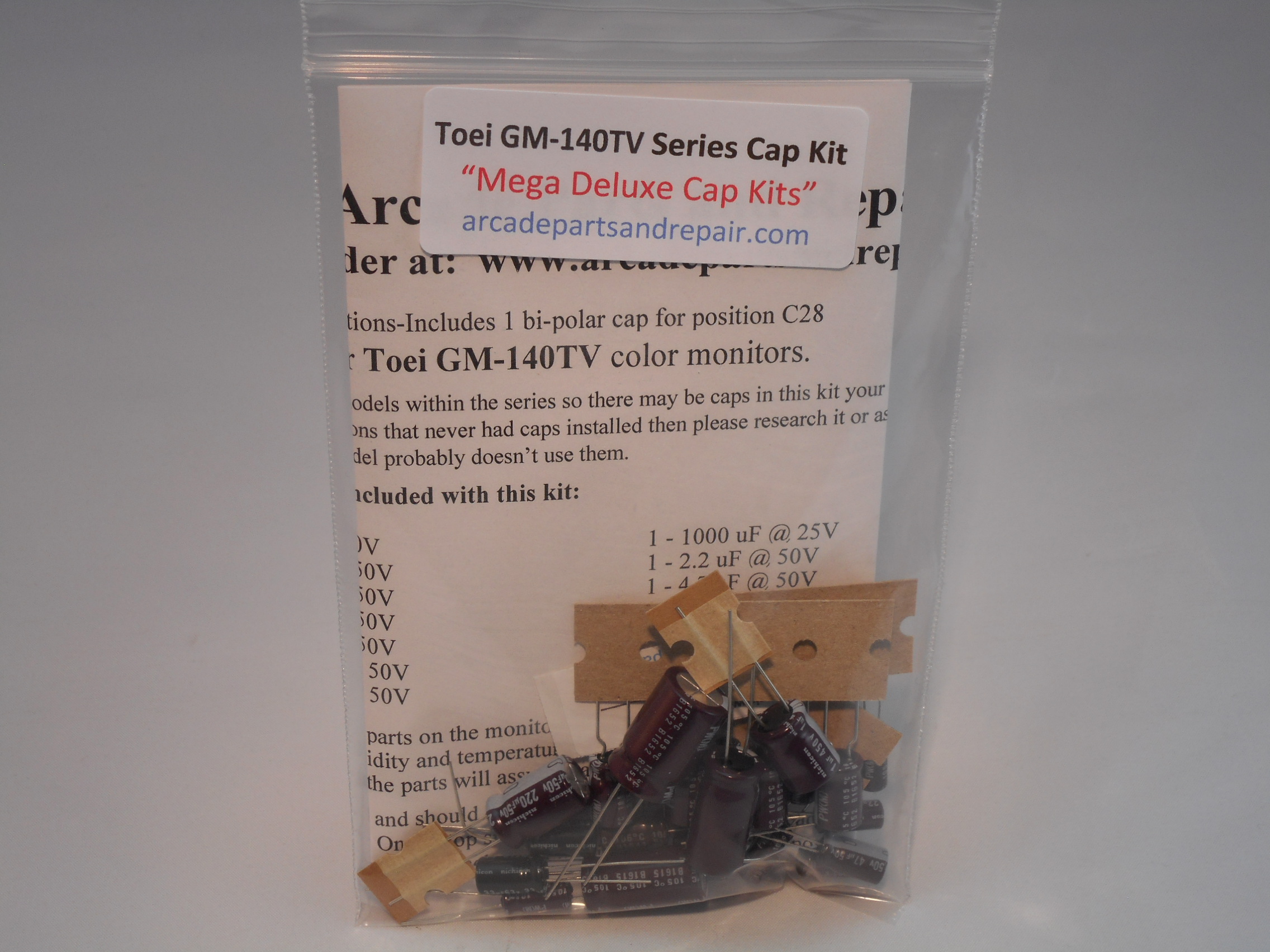 Toei GM-140TV Monitor Cap Kit 105C Nichicon