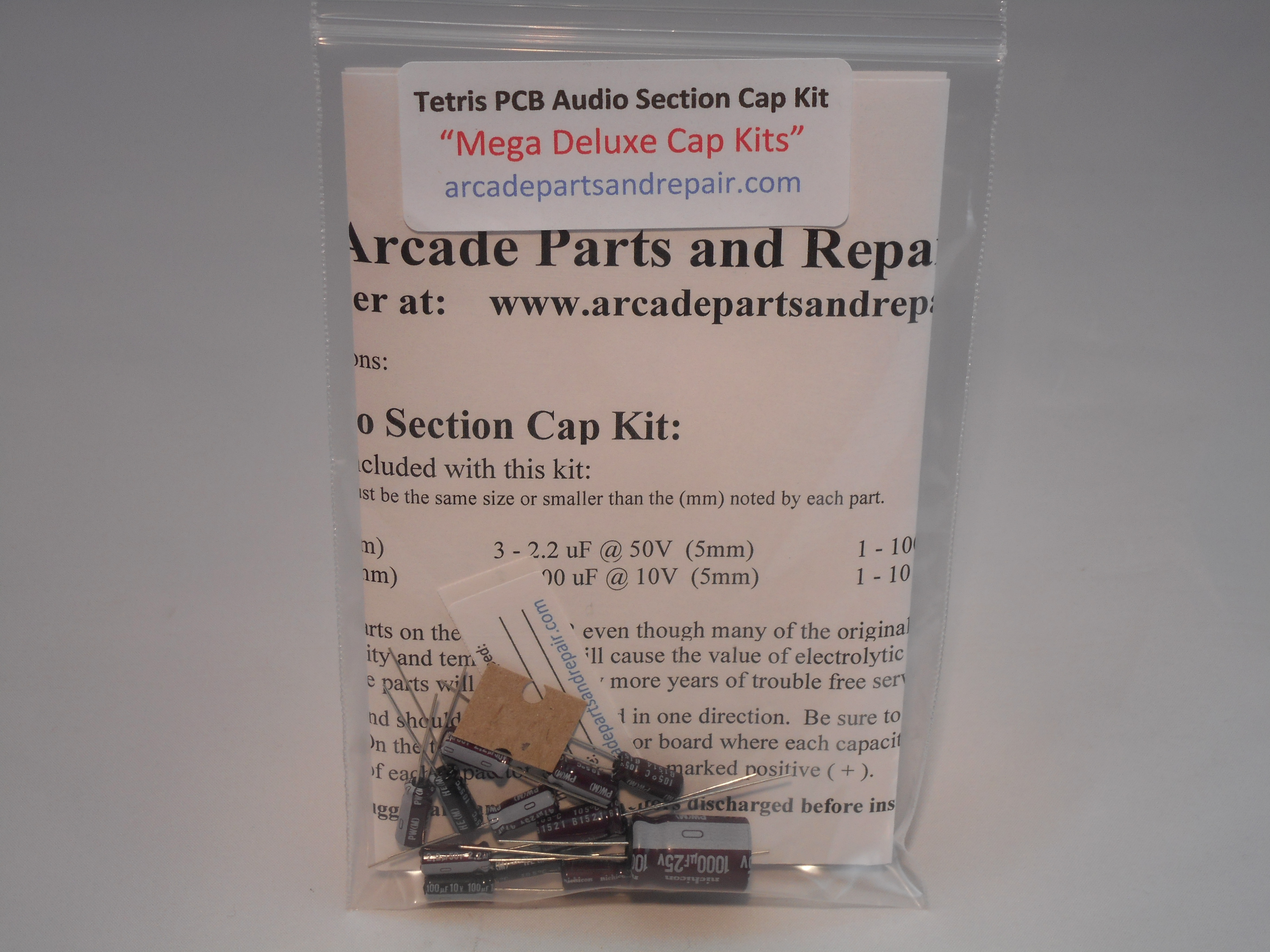 Tetris PCB Audio Section Cap Kit 105C Nichicon