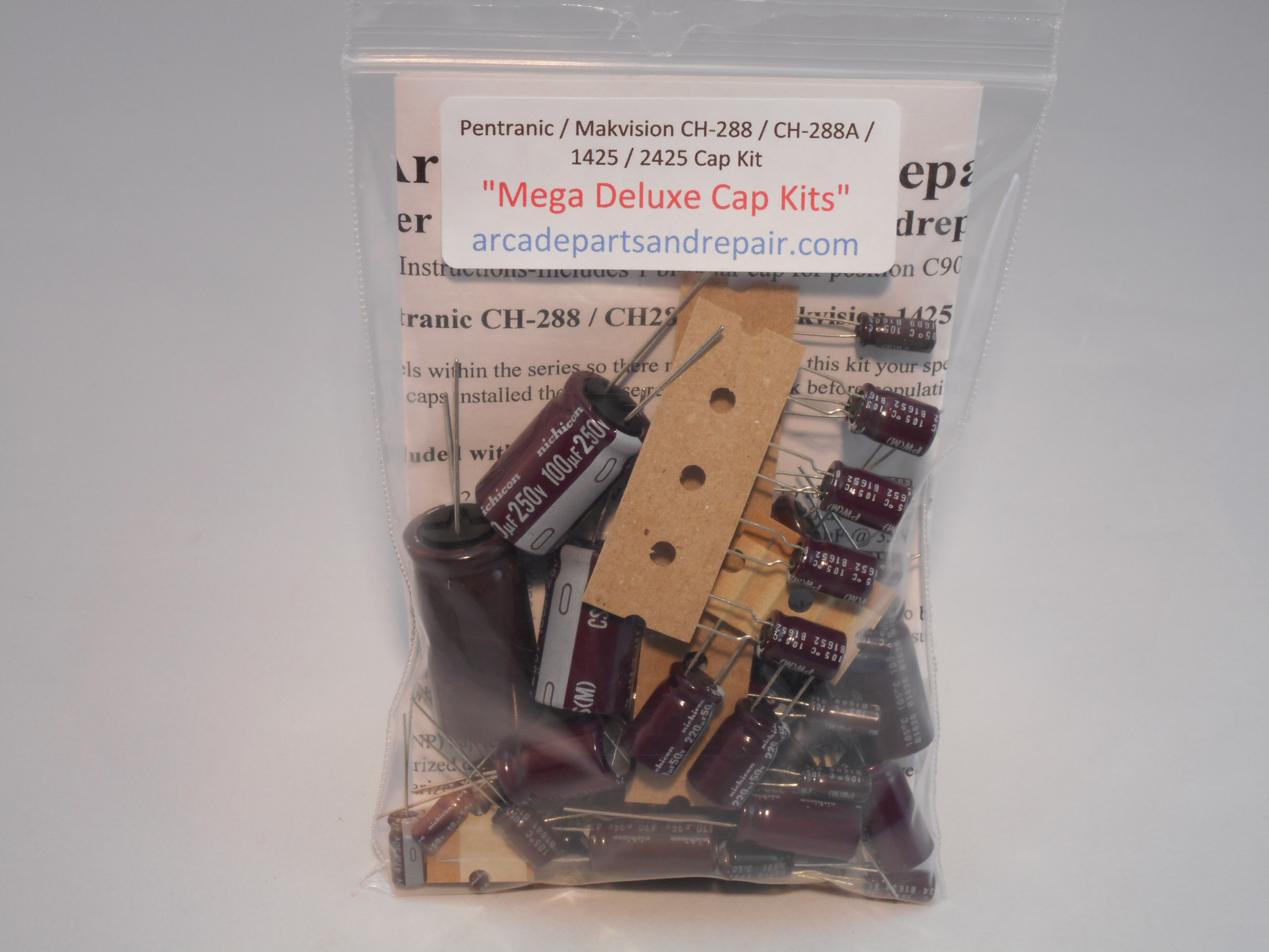 Pentranic CH-288 / CH-288A / Makvision 1425 / 2425 Monitor Cap Kit 105C Nichicon