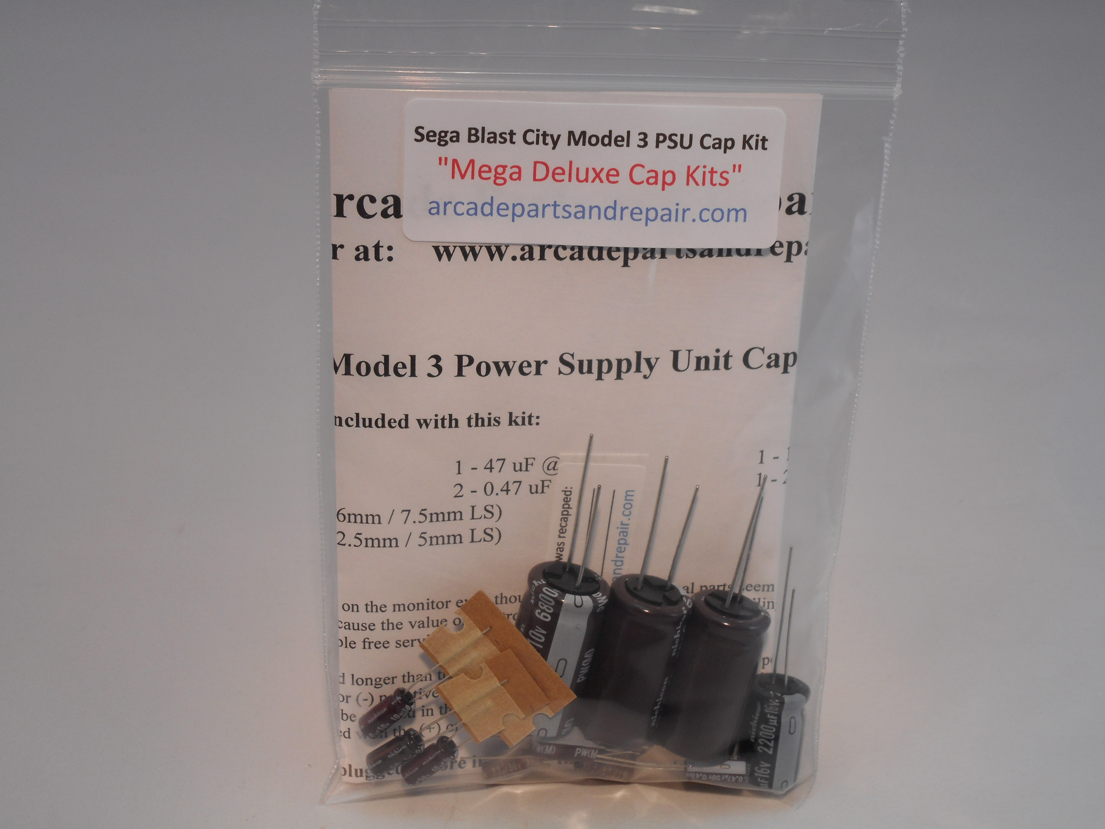 Sega Blast City Model 3 Power Supply PCB Cap Kit 105C Nichicon