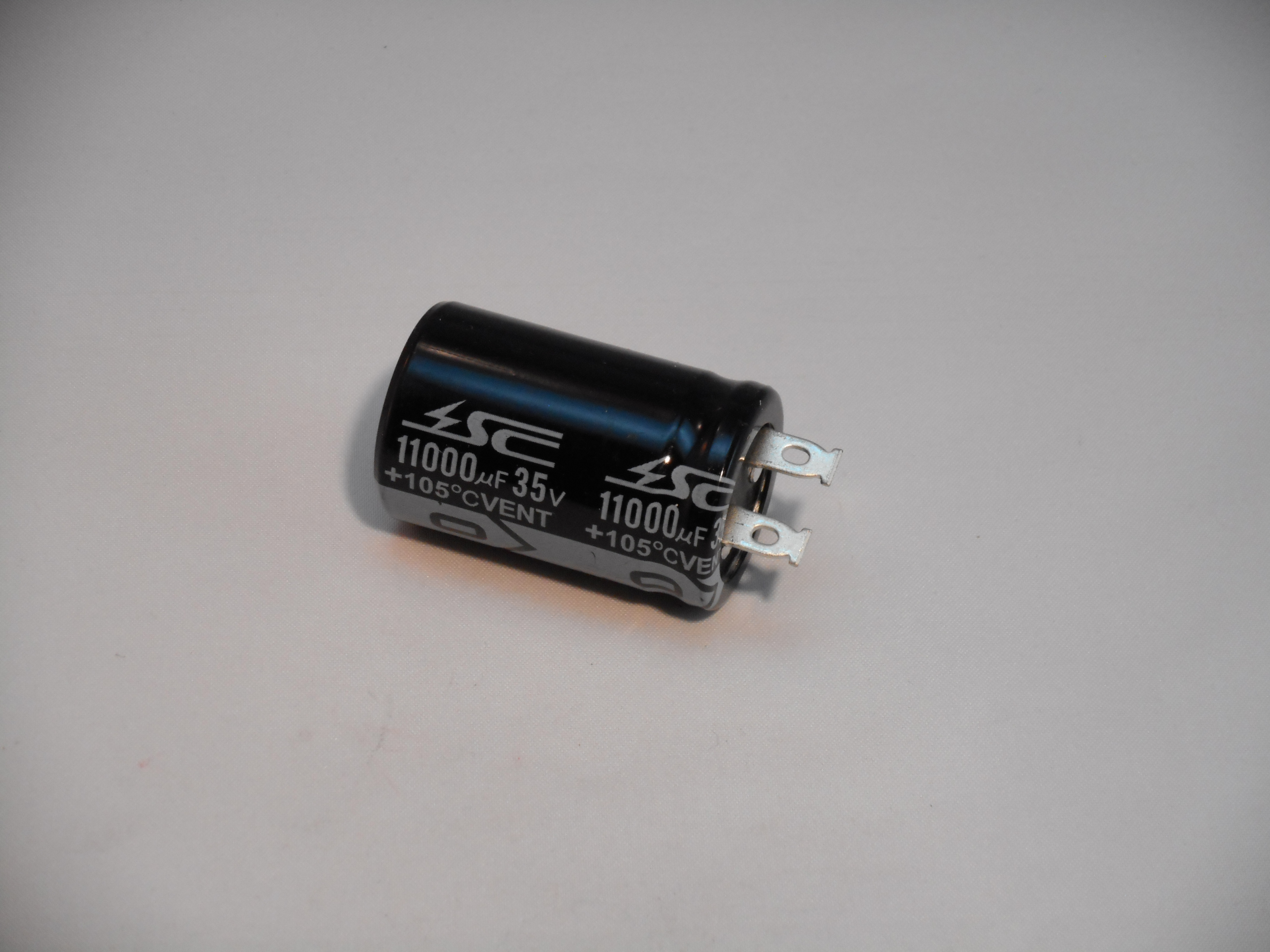 11,000uF 35V 105c Filter Snap In Capacitor W/Solder Eyelets (IF OUT OF STOCK USE THE 12,000uF 35V EYELET LEADED SNAP IN CAPACITOR)