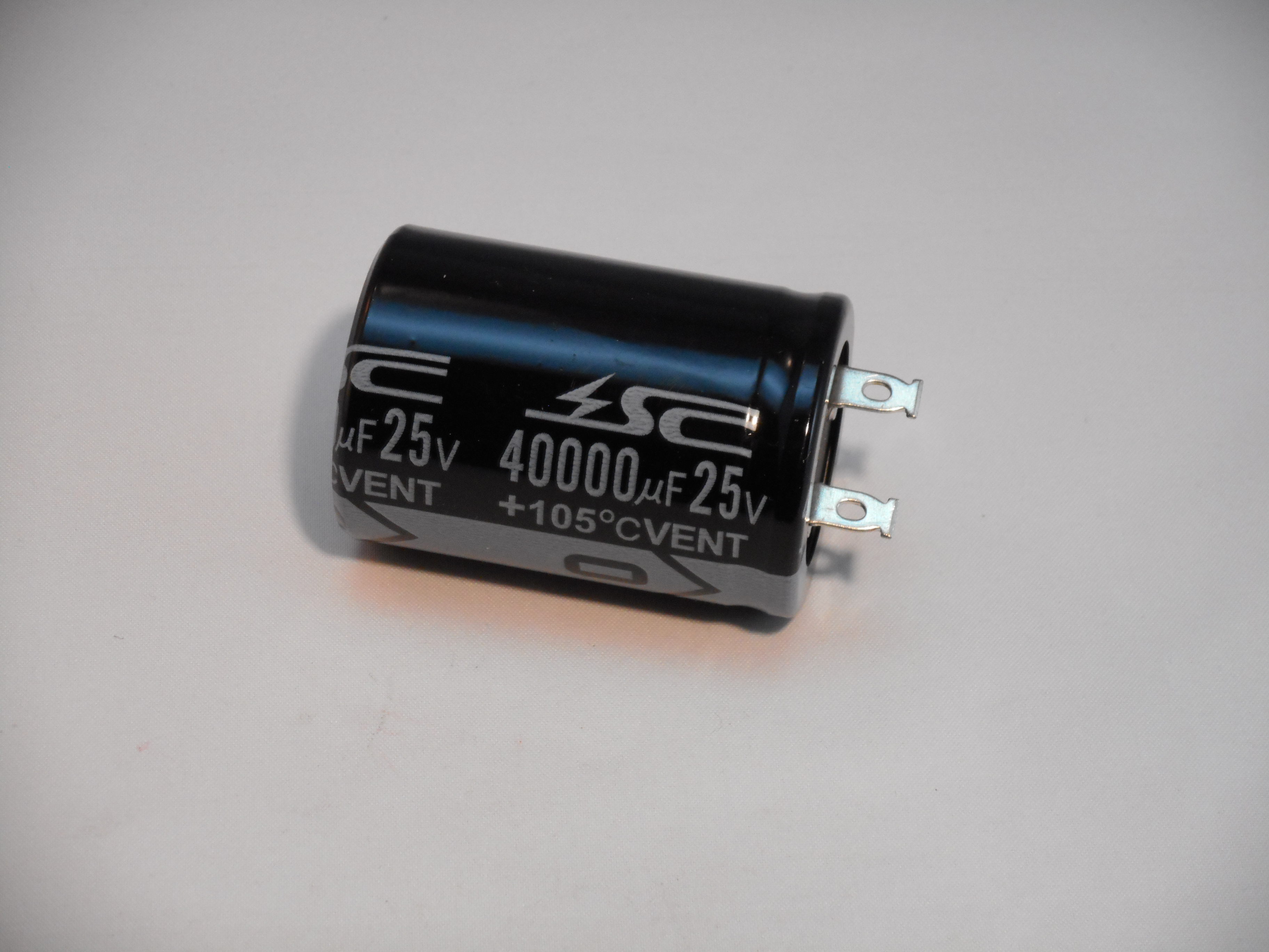 40,000uF 25V 105c Filter Snap In Capacitor W/Solder Eyelets