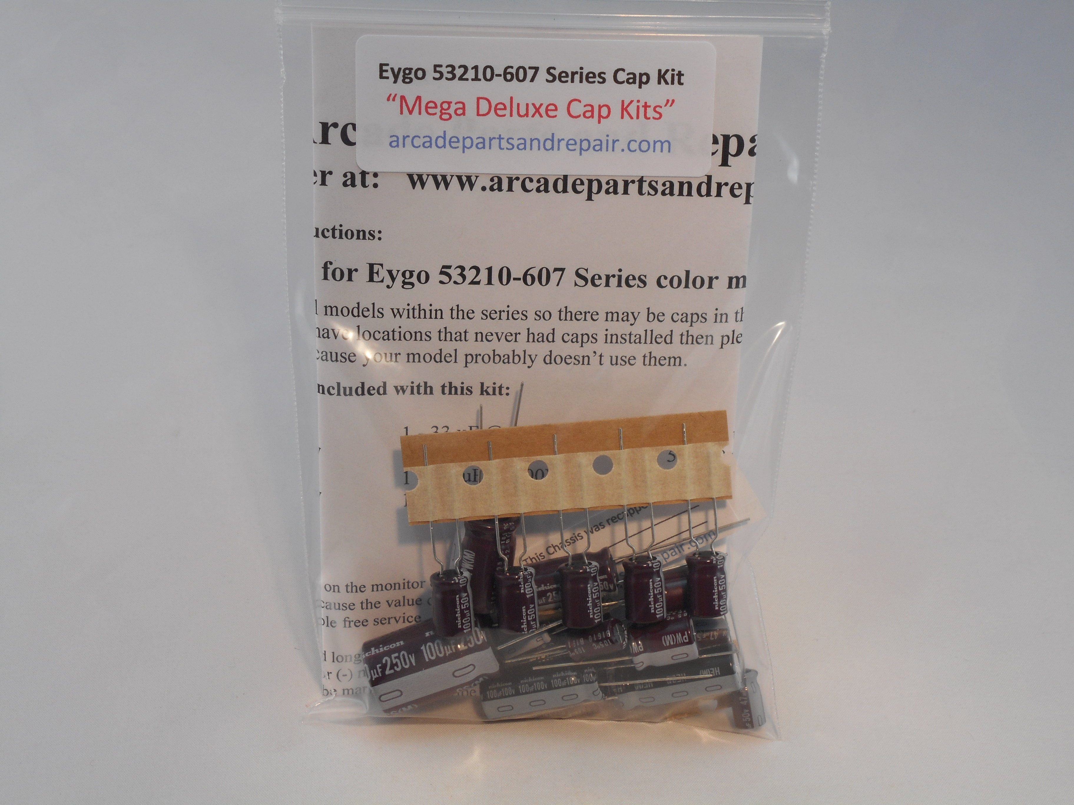 Eygo 53210-607 / 1520H-G07 EARLY VERSION Monitor Cap Kit 105C Nichicon