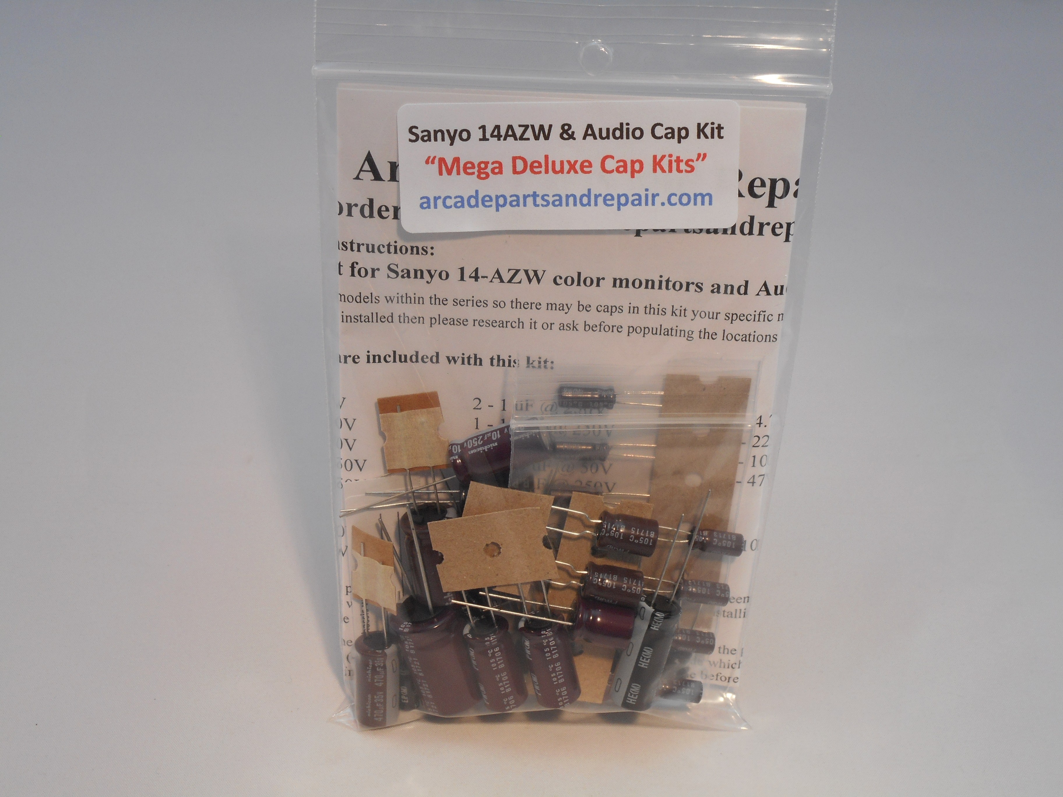 Sanyo 14AZW & Audio Board Cap Kit 105C Nichicon