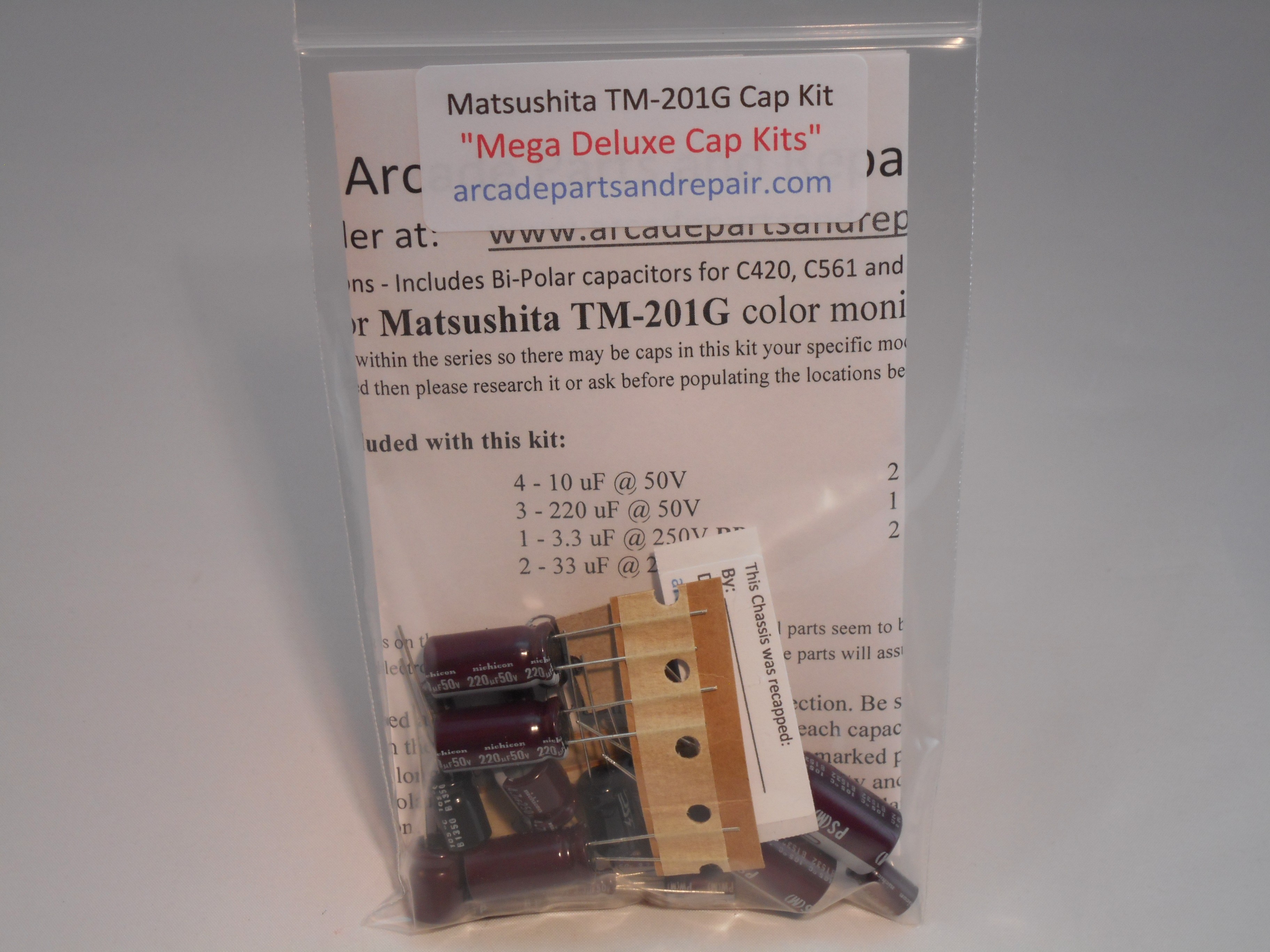 Matsushita TM-201G Monitor Cap Kit 105C Nichicon