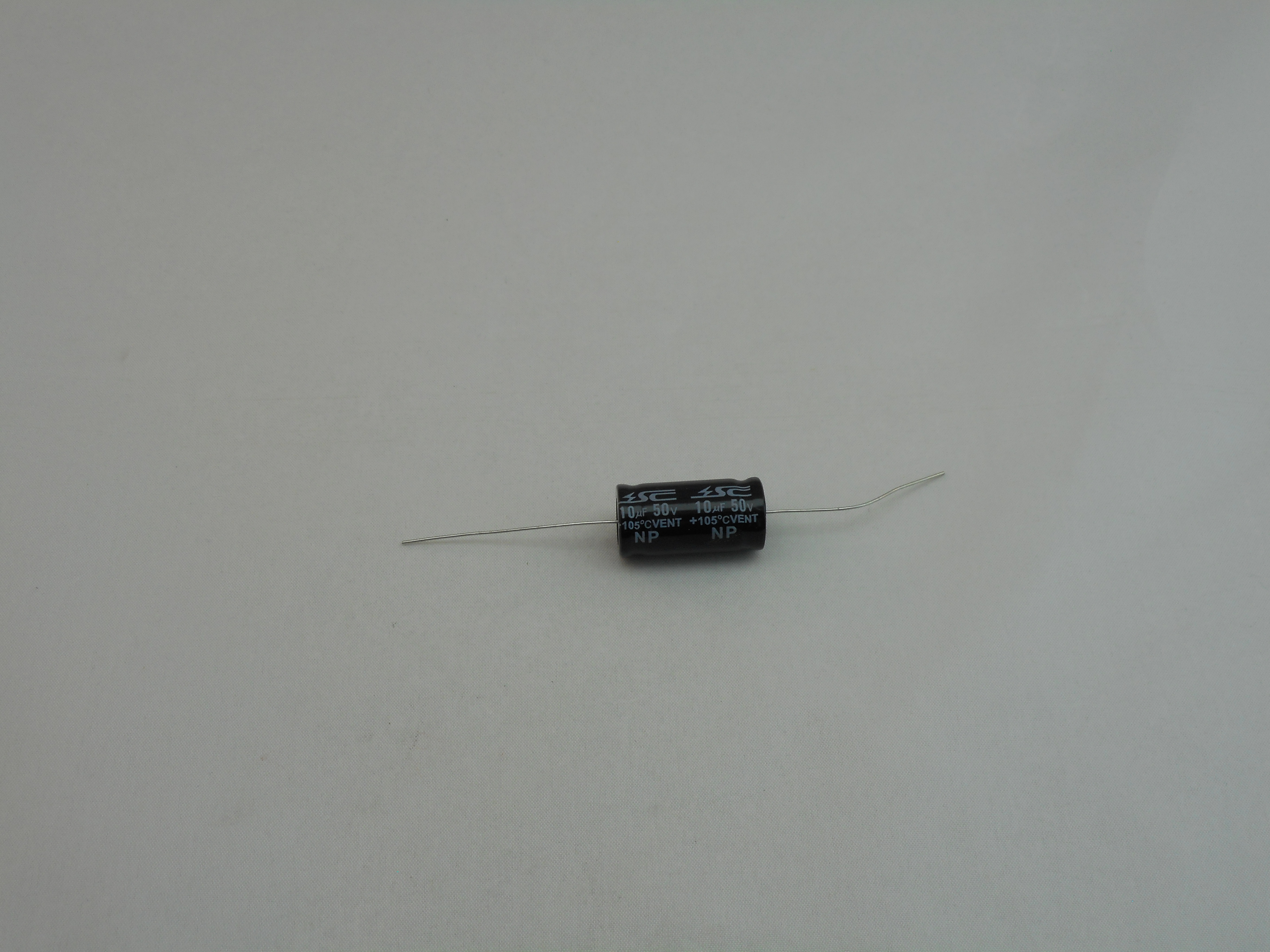 10uF 50V Non-Polar Capacitor 105C Axial DF 5%