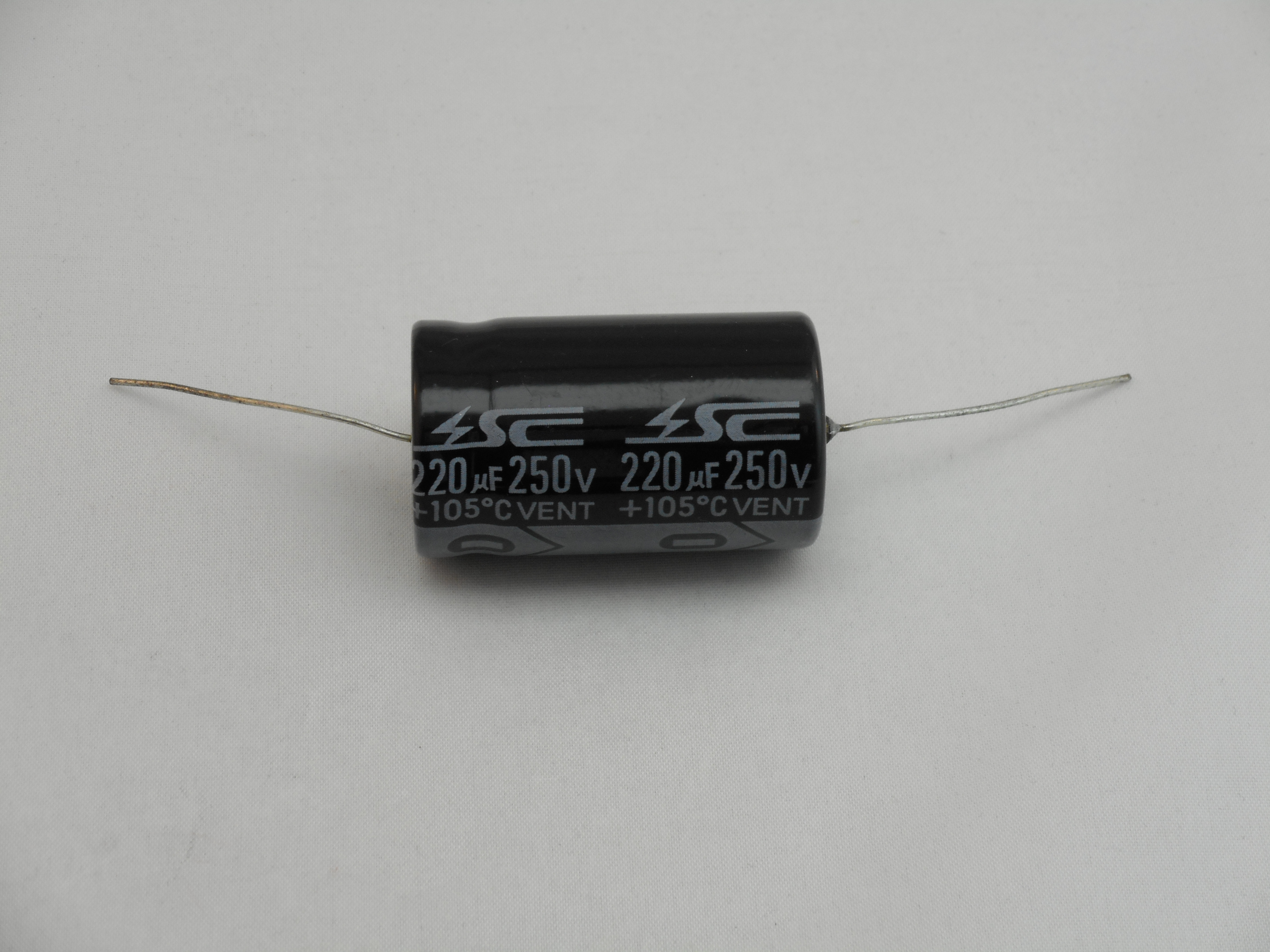 220uF 250V Axial Capacitor 105C