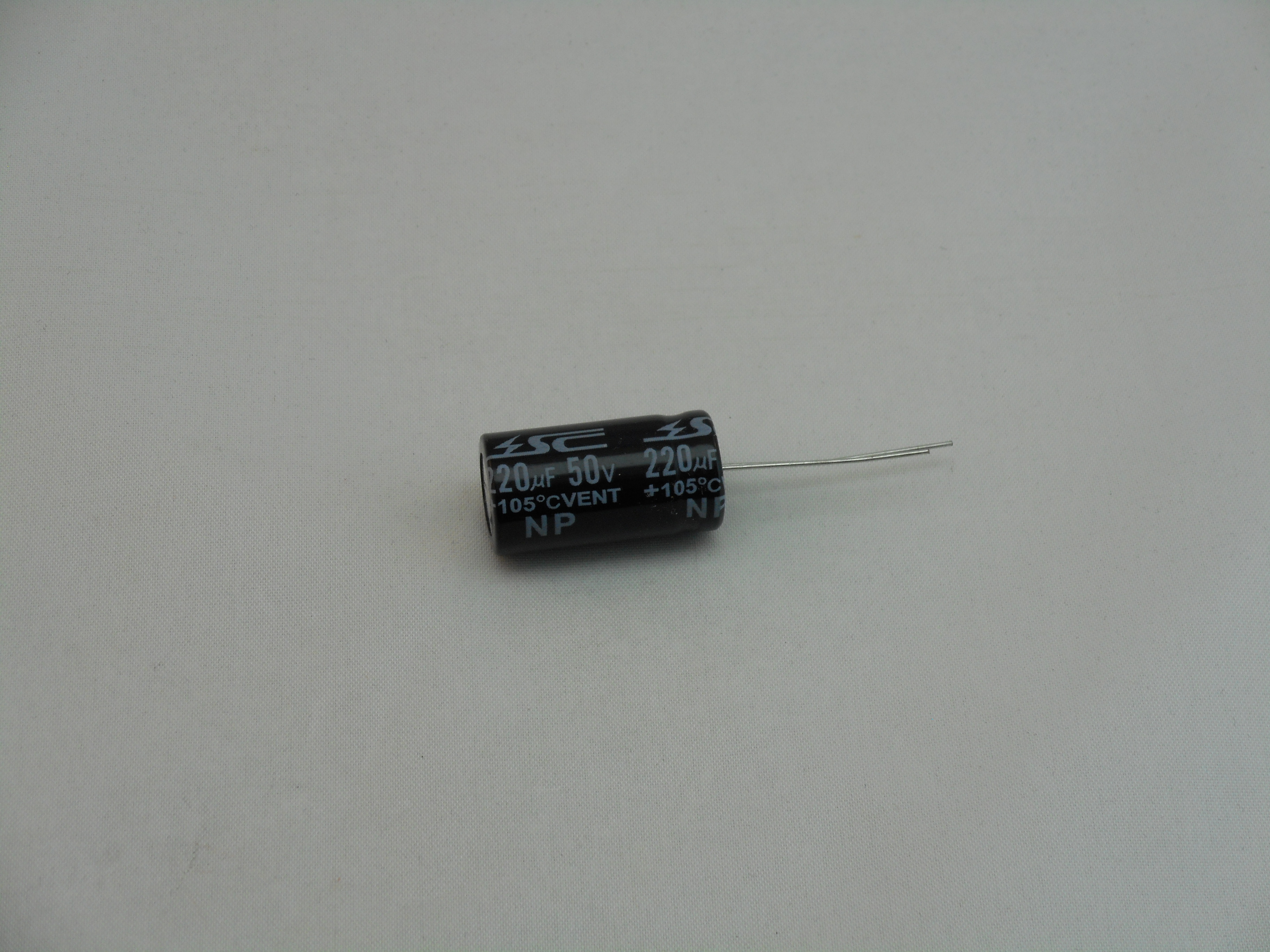 220uF 50V Non-Polar Capacitor 105C Radial DF 5%