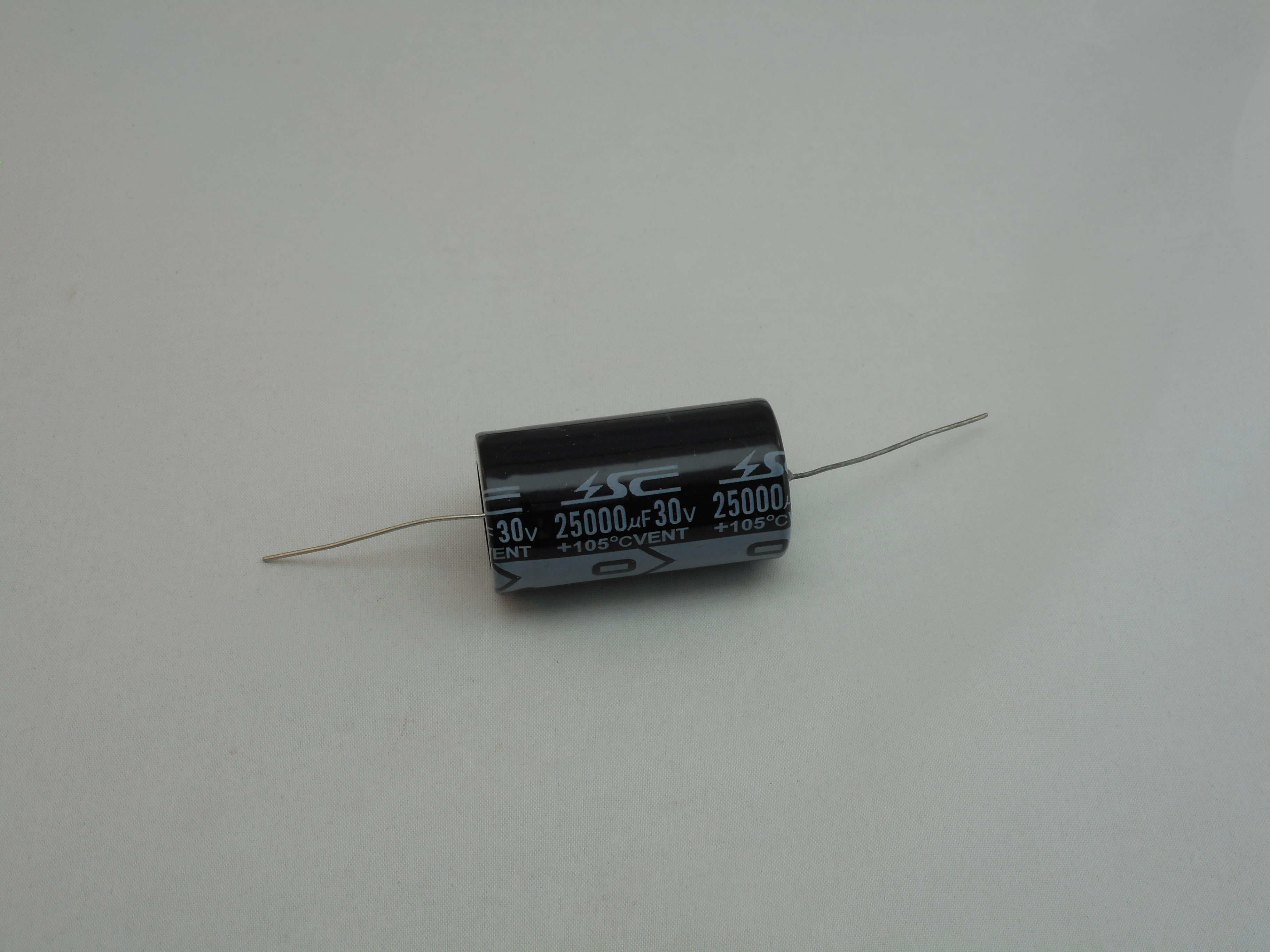 25,000uF 30V Axial Capacitor 105C