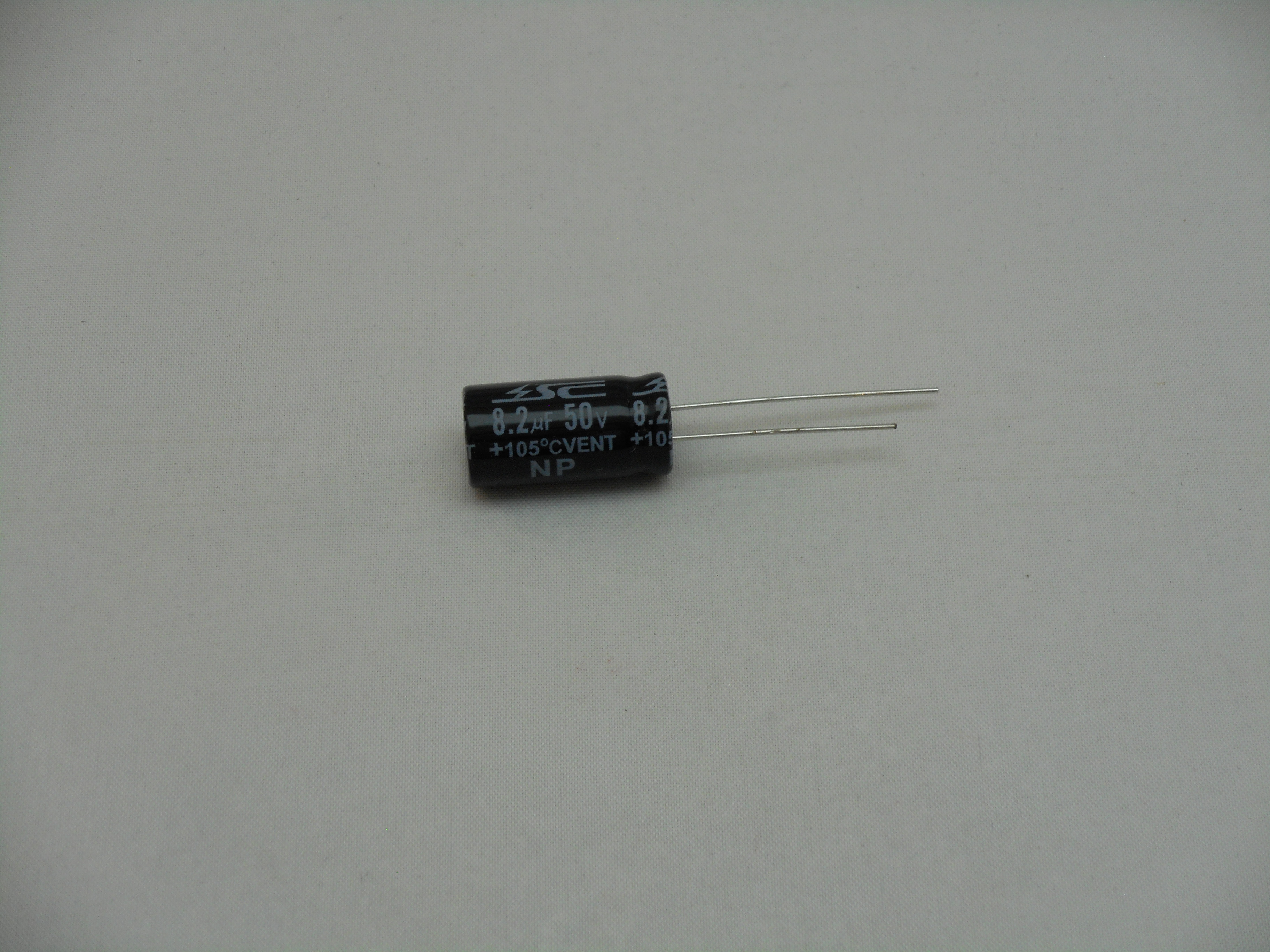 8.2uF 50V Non-Polar Capacitor 105C Radial DF 5%