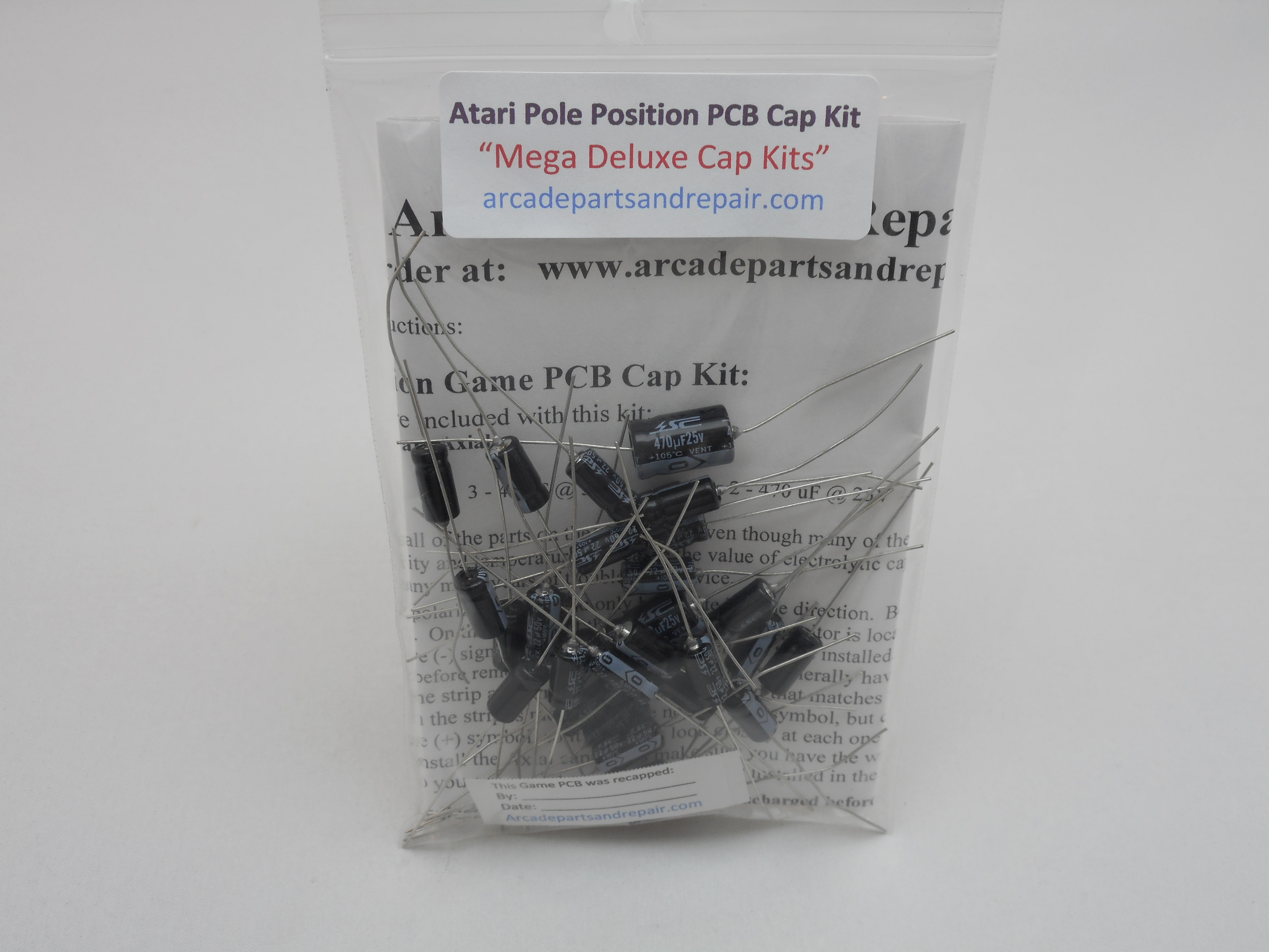 Atari Pole Position 1 & 2 Game PCB 105C Axial Cap Kit