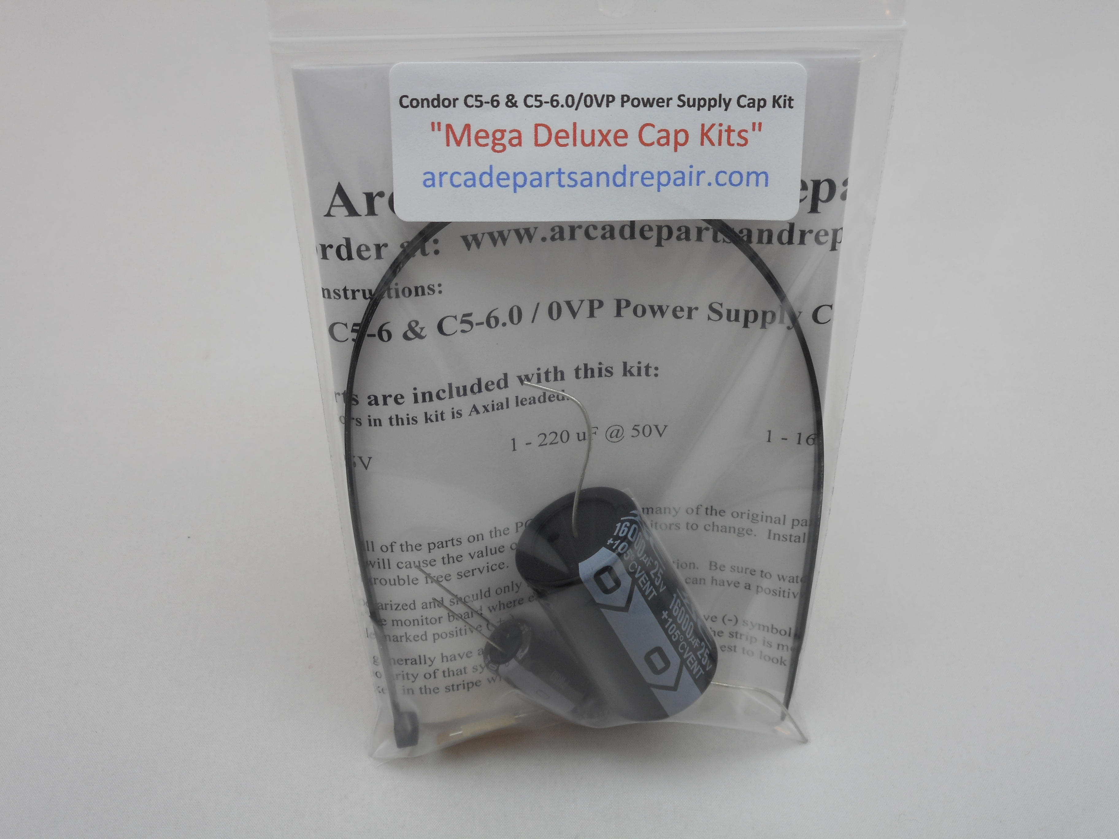 Condor Model C5-6 & C5-6.0/0VP Power Supply 105C Cap Kit