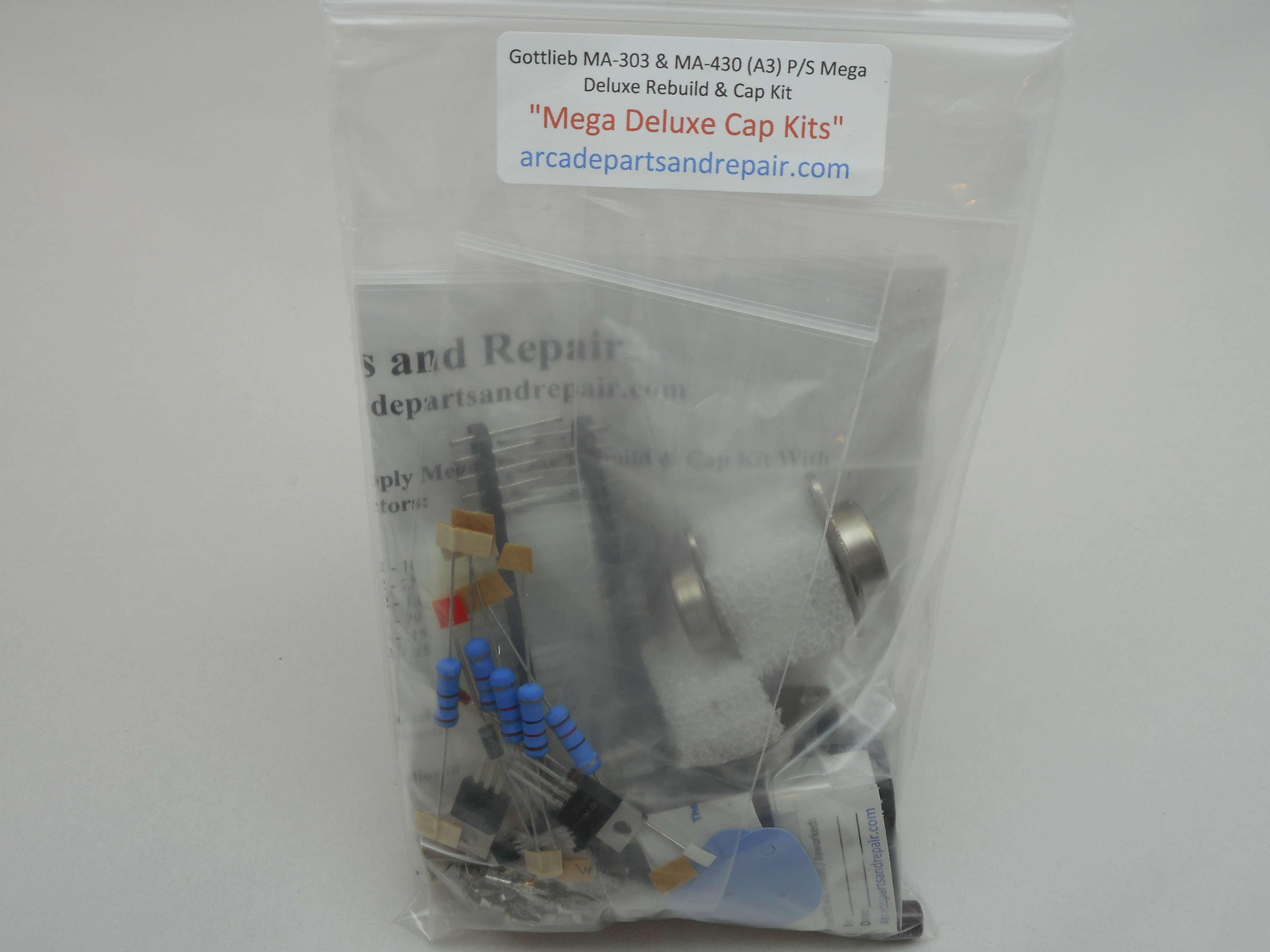 Gottlieb MA-303 & MA-430 Power Supply Mega Deluxe Rebuild & 105c Cap Kit