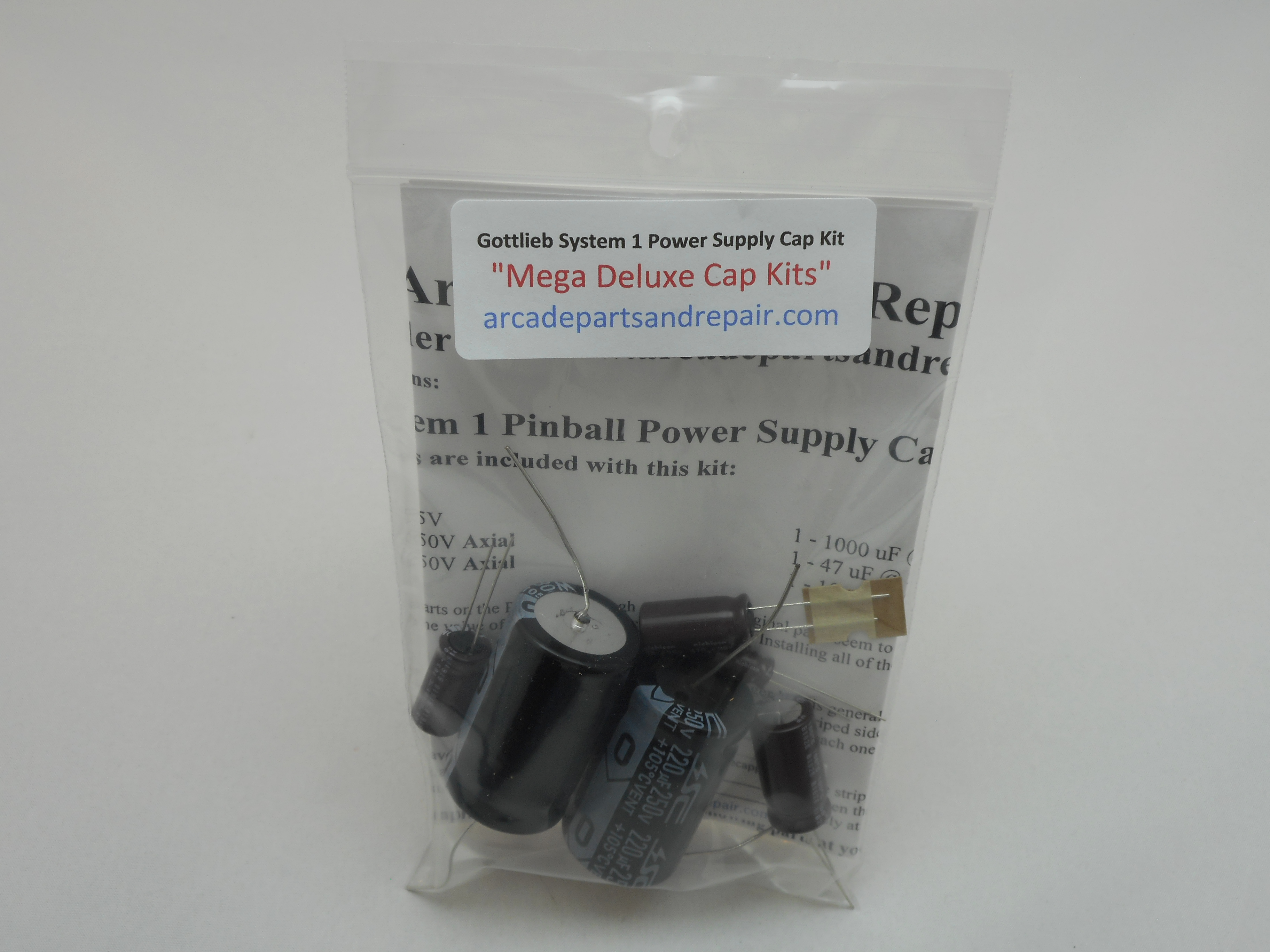 Gottlieb System 1 Power Supply PCB 105C Cap Kit