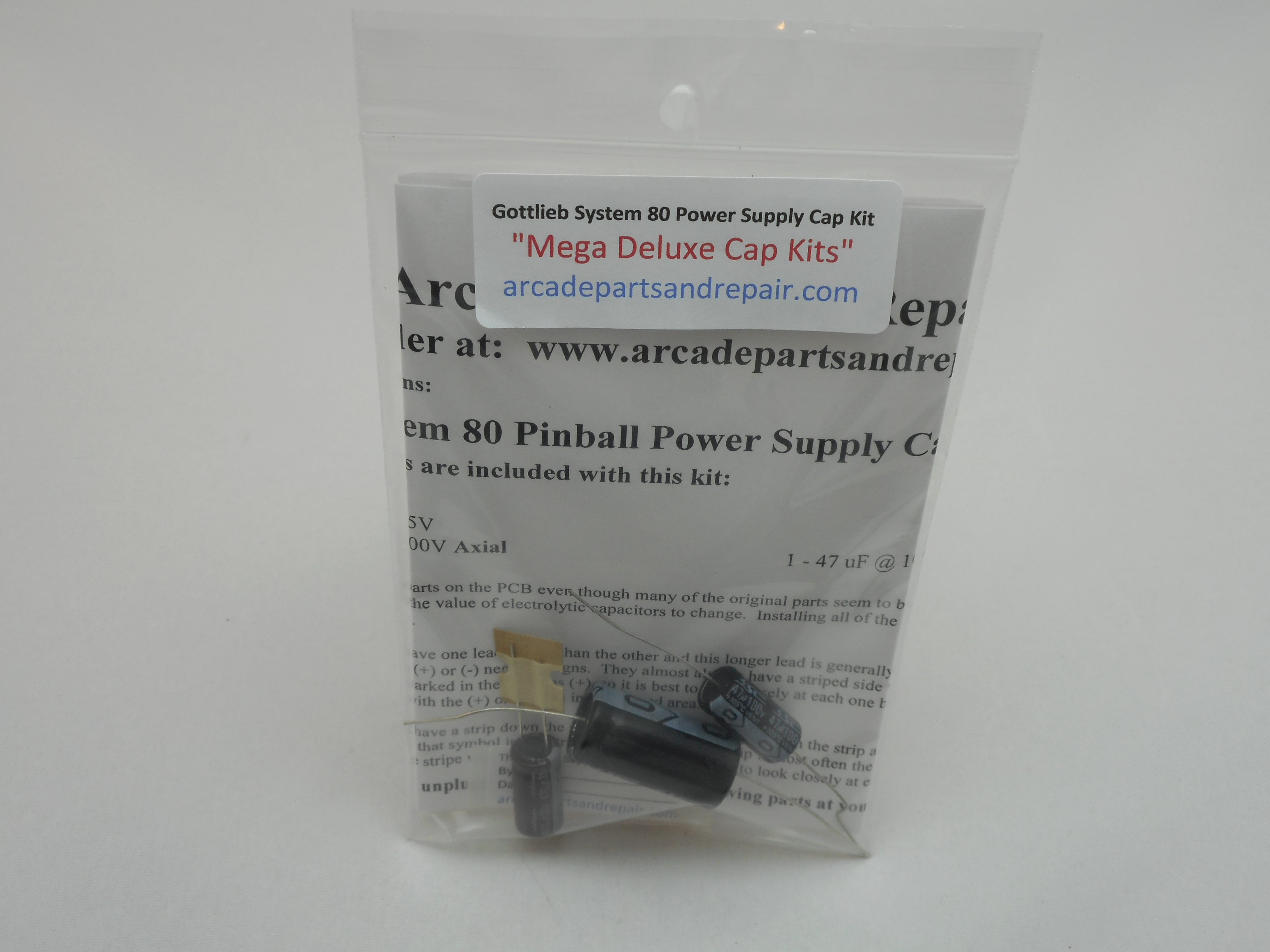 Gottlieb System 80 Power Supply PCB 105C Cap Kit