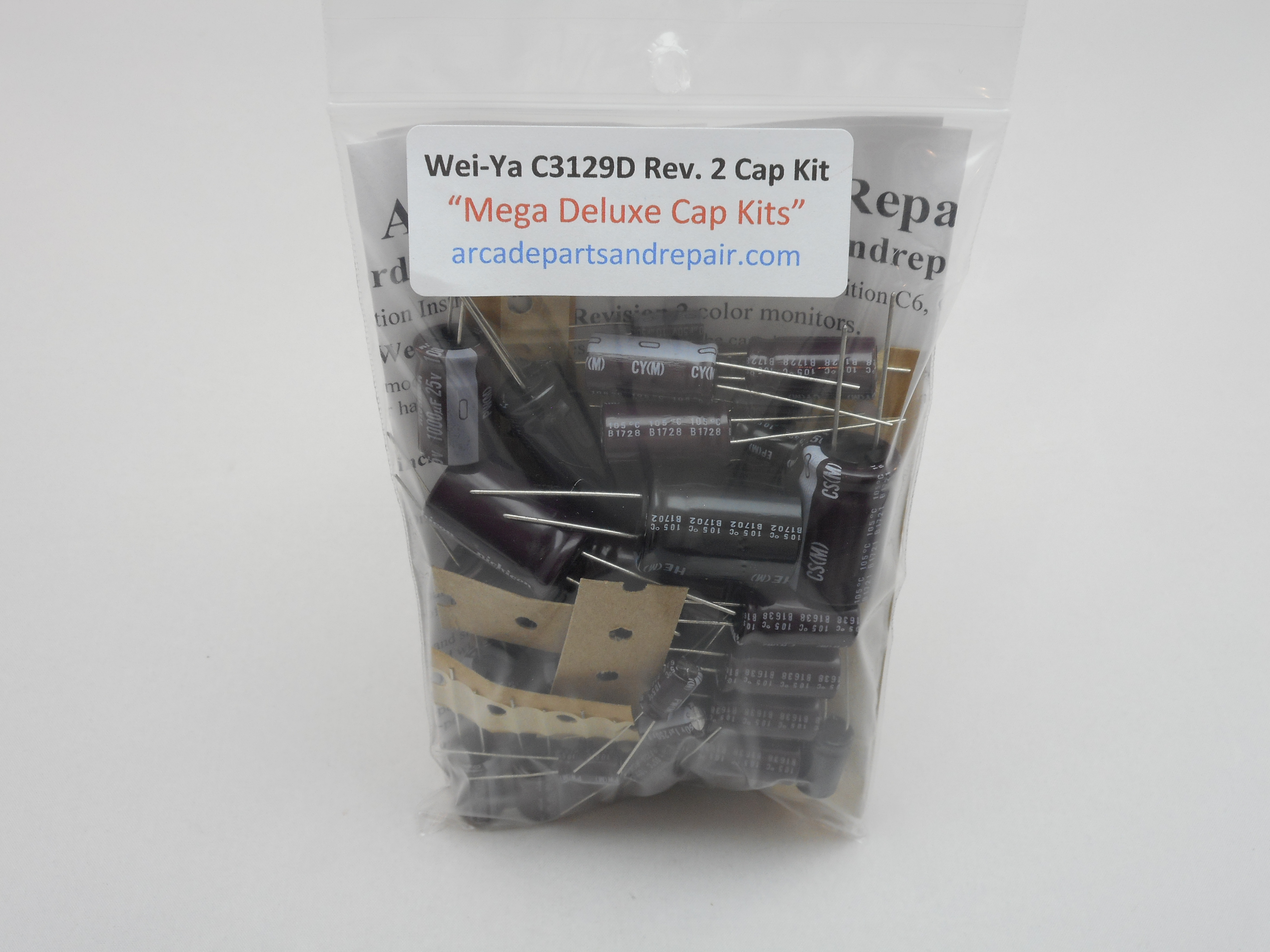 Wei-Ya 3129D Rev. 2 Arcade Monitor Cap Kit 105C Nichicon