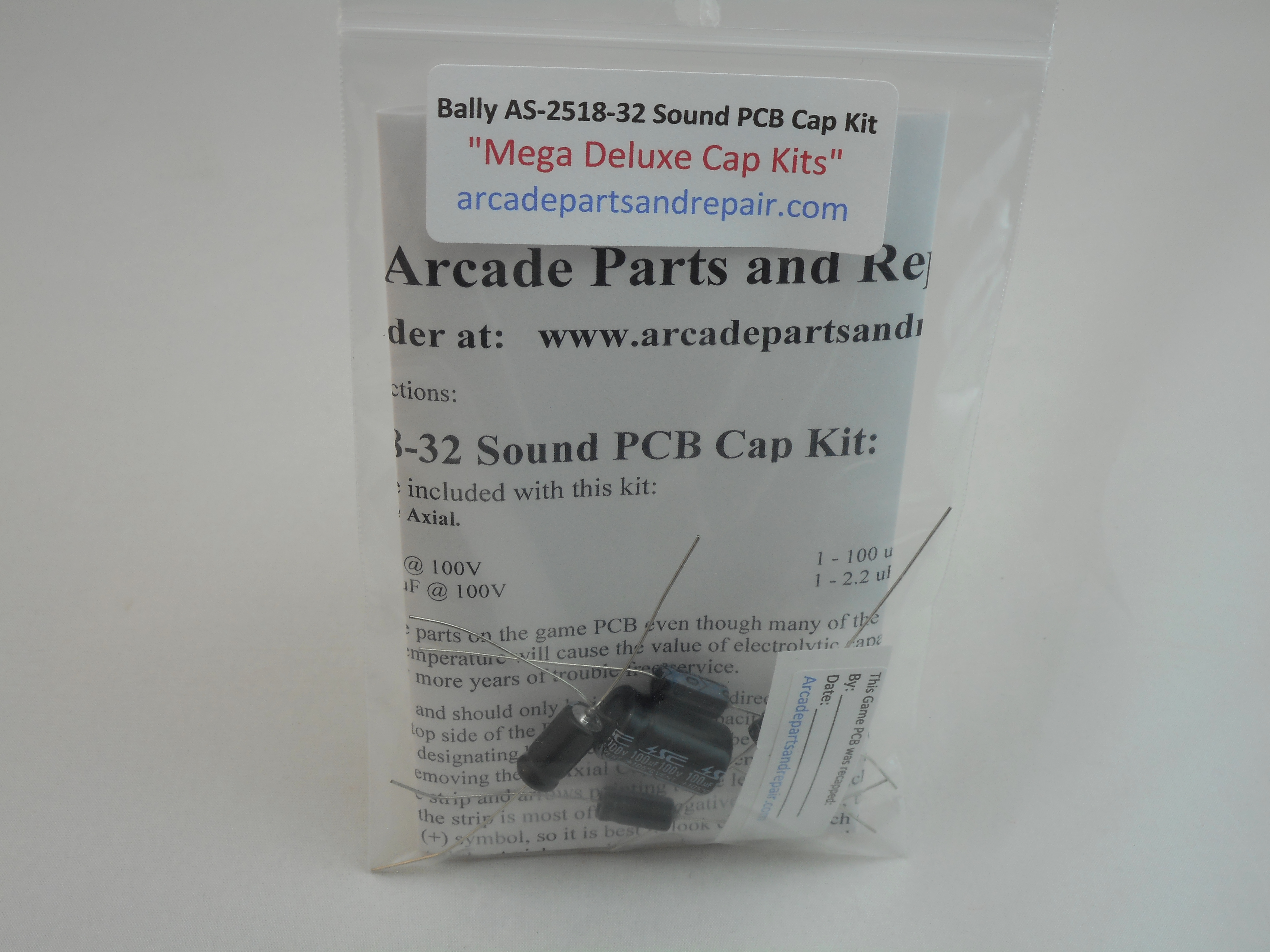 Bally AS-2518-32 Sound PCB 105C Axial Cap Kit