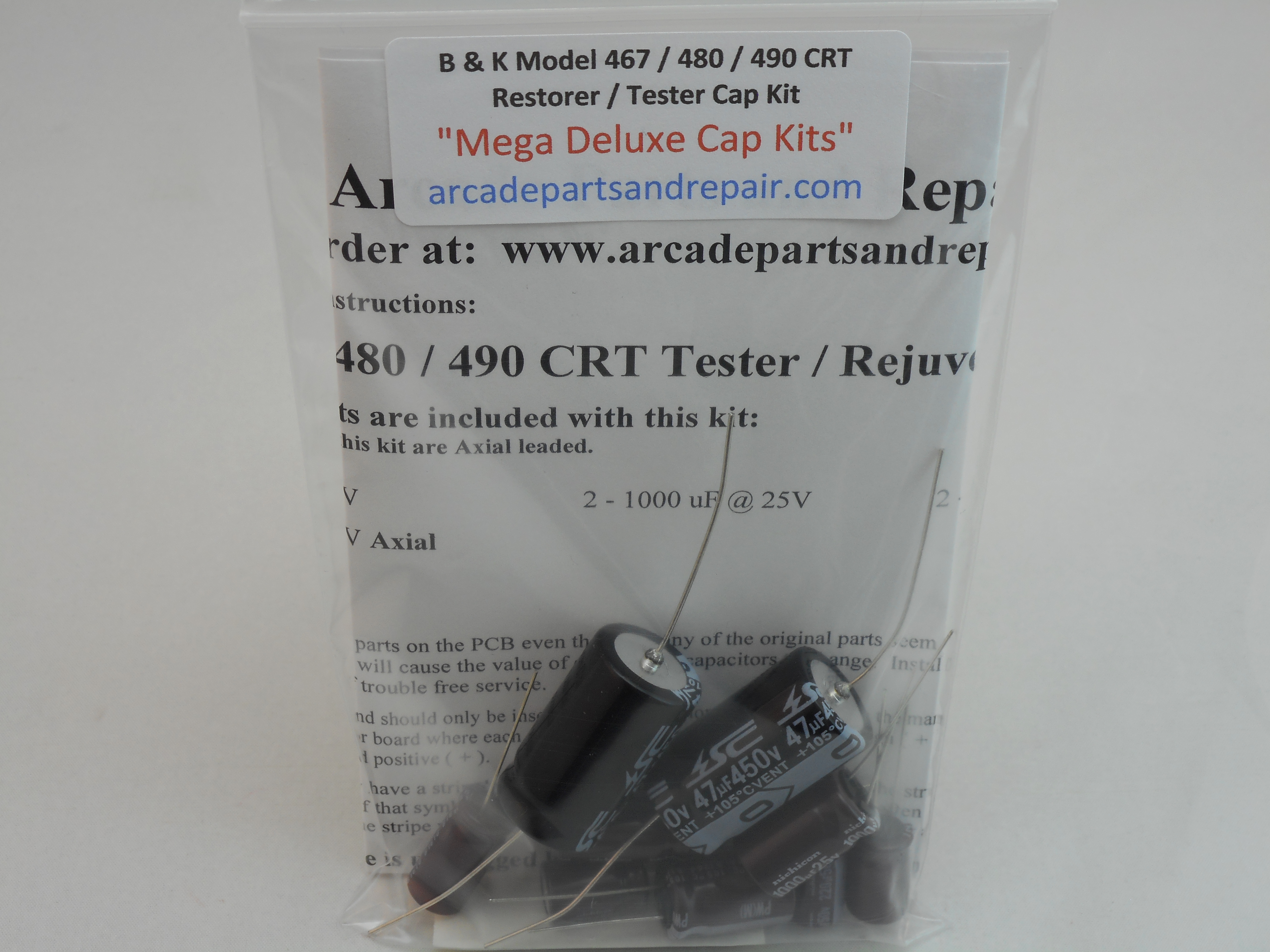 B & K 467 / 490 CRT Tester 105C Cap Kit