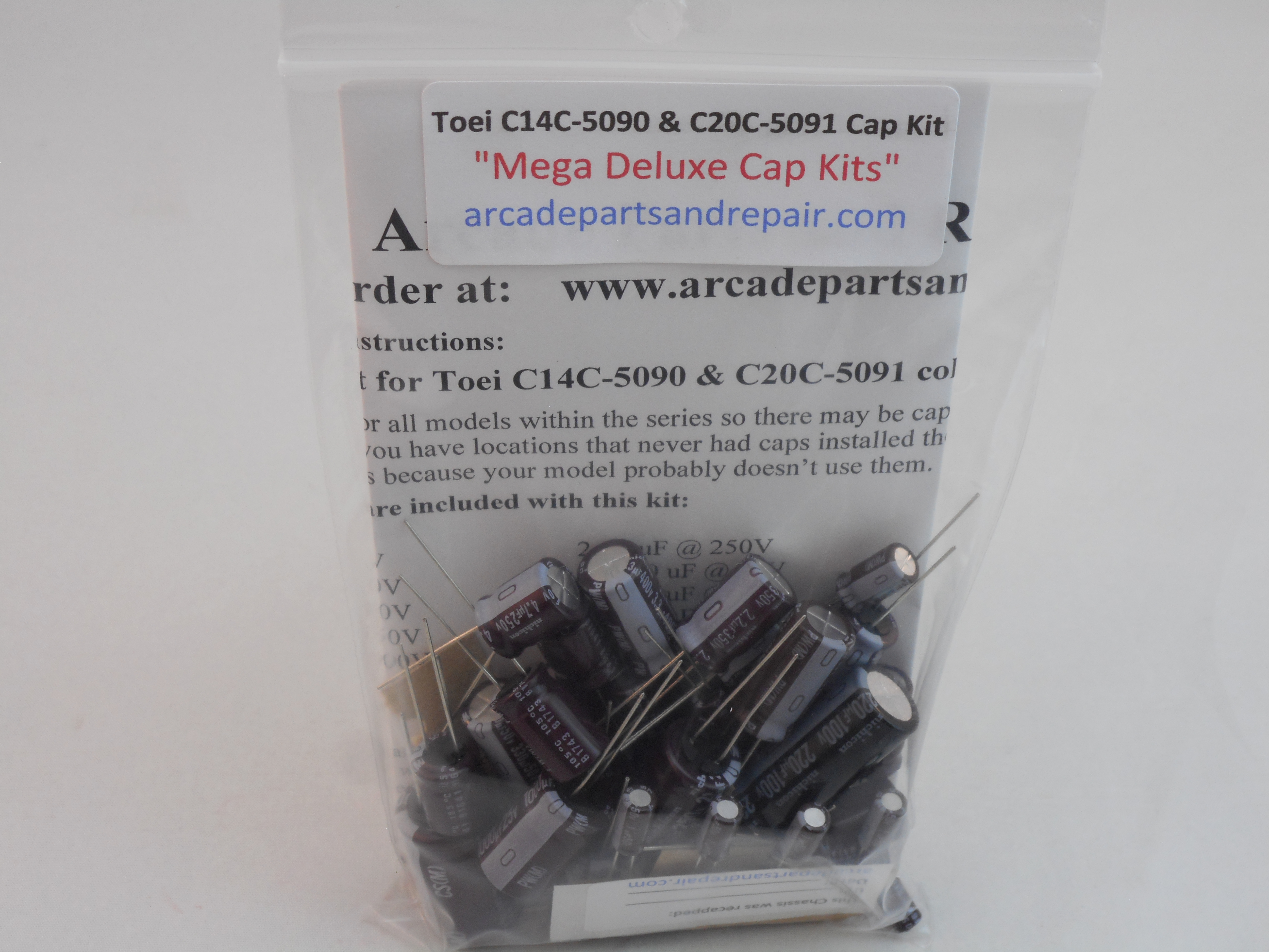 Toei C14C-5090 & C20C-5091 Monitor Cap Kit 105C Nichicon