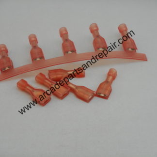 AMP 0.187 Female Quick Disconnects Fully Insulated Red (10 Pieces) (QD1005)(QD1002)