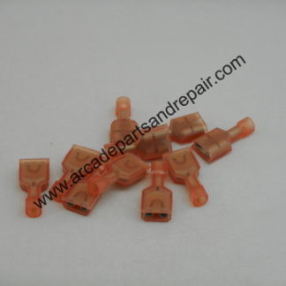 AMP 0.250 Female Quick Disconnects Fully Insulated Red (10 Pieces) (QD1000)