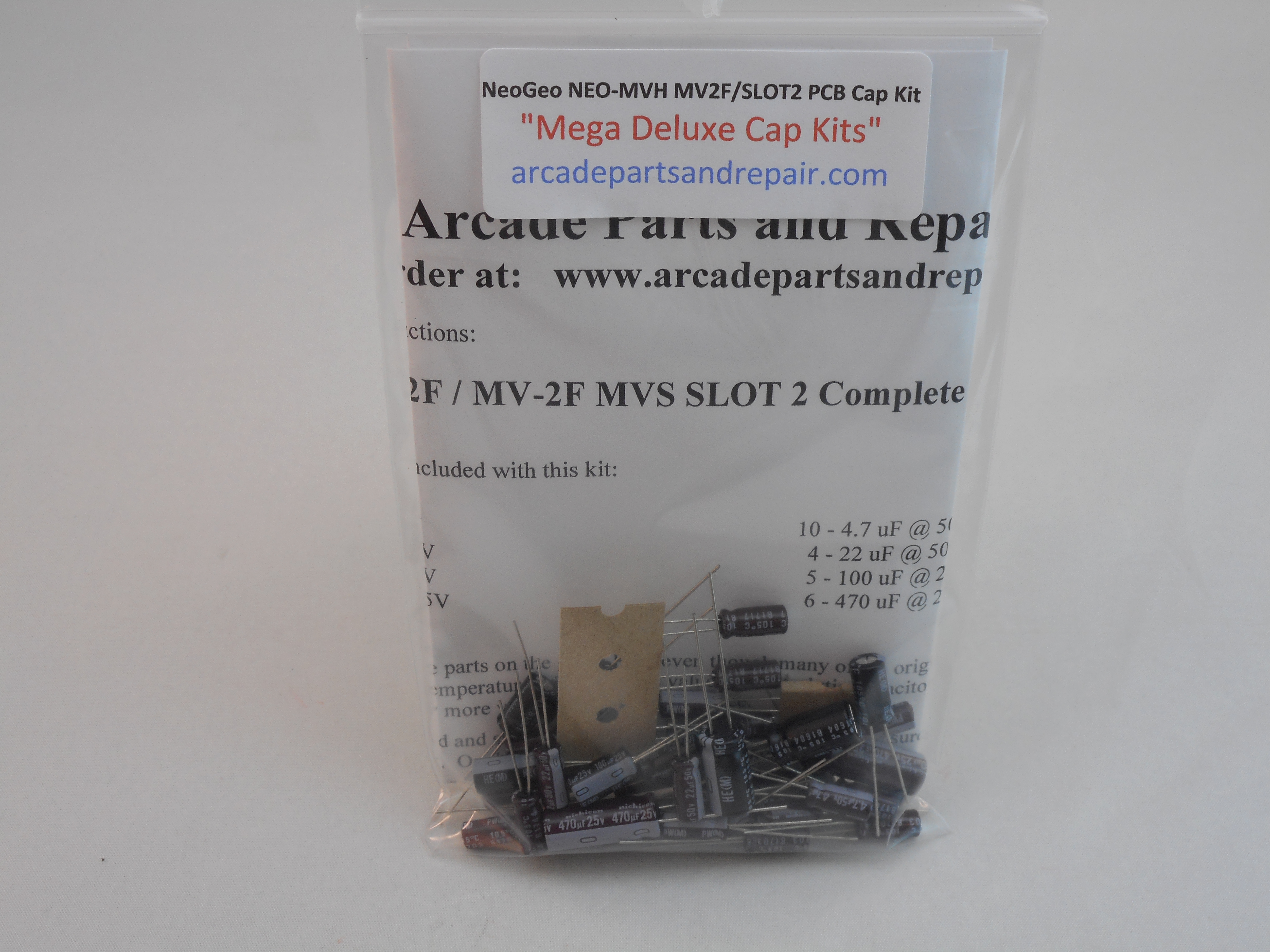 NEO-MVH MV2F Slot 2 PCB Complete PCB Cap Kit 105C Nichicon