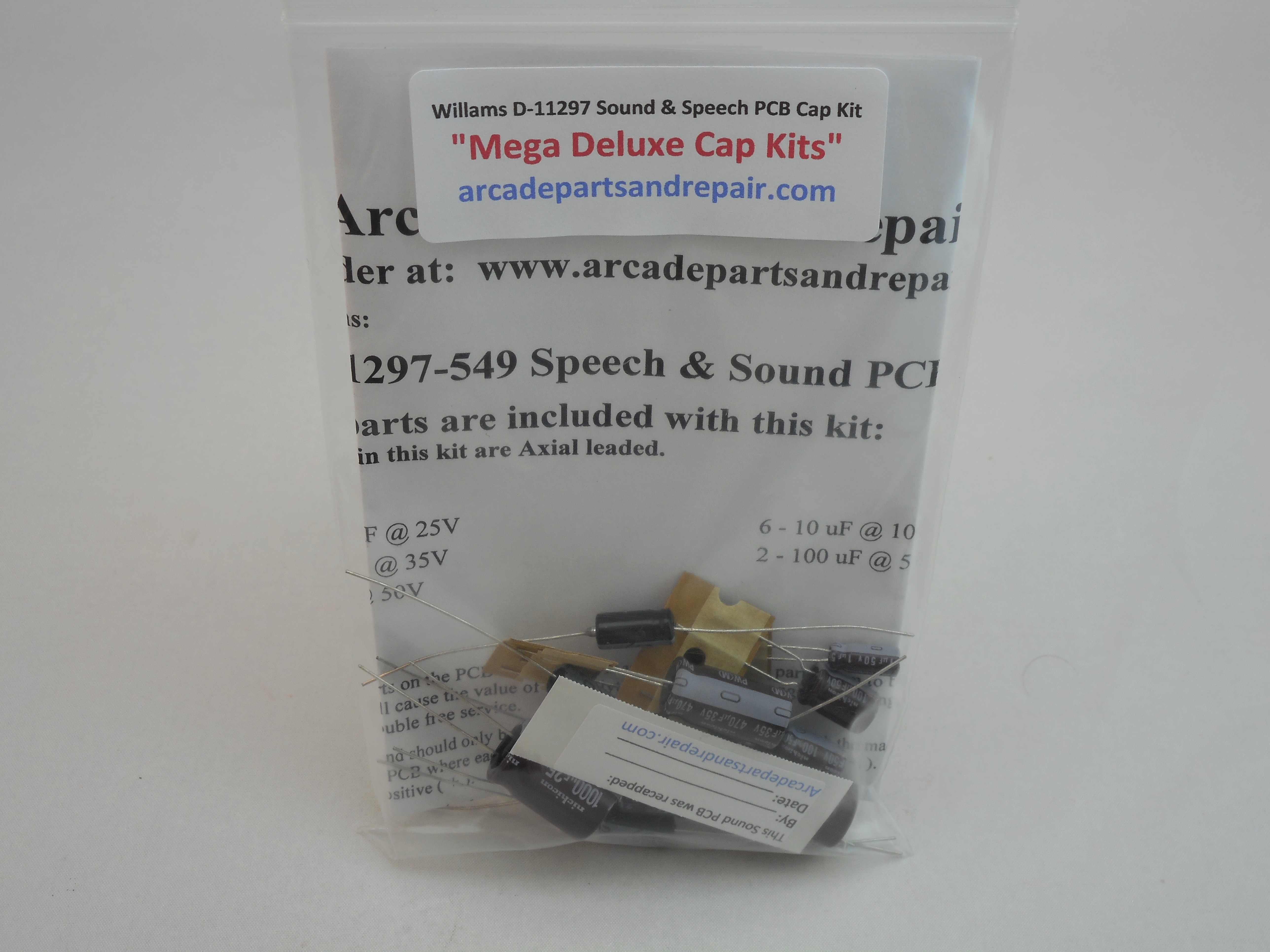 Williams D-11297 Sound / Speech PCB 105C Cap Kit